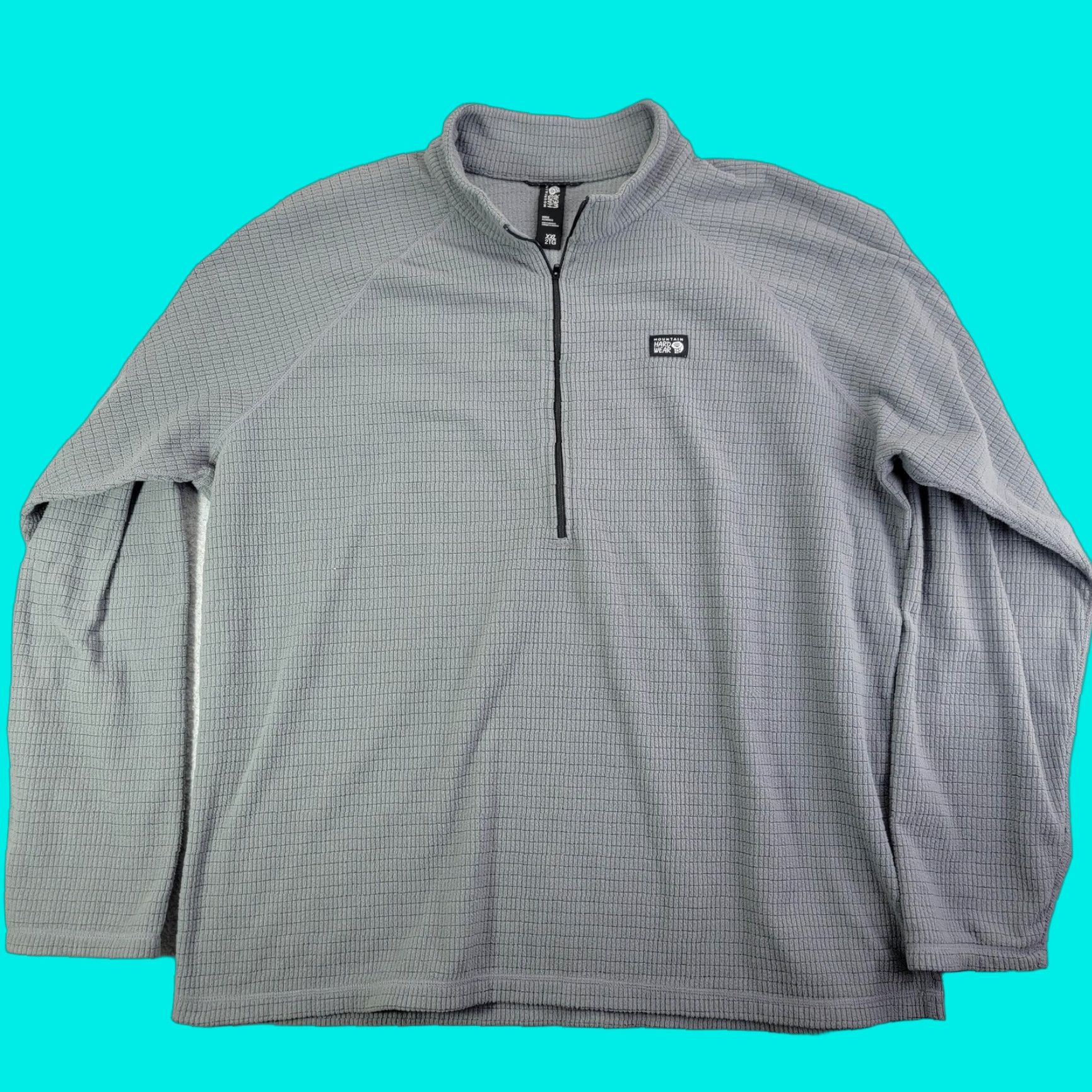 Mountain Hardwear Mountain Hardwear Sweatshirt Mens 2XL Gray Mock Neck 1/4 Zip Pullover Fleece Size US XXL / EU 58 / 5 - 1 Thumbnail
