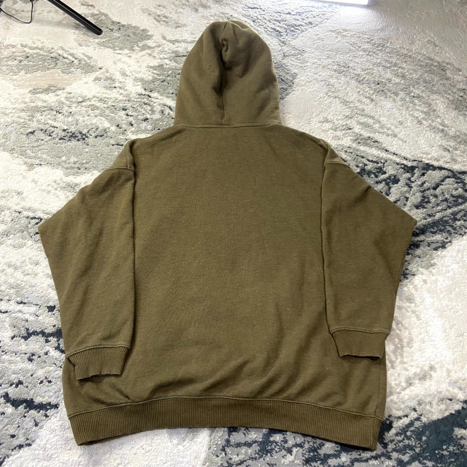 & Other Stories Aerie Hoodie Womens Medium Green Cotton Sherpa Lined Kangaro Size M / US 6-8 / IT 42-44 - 6 Thumbnail