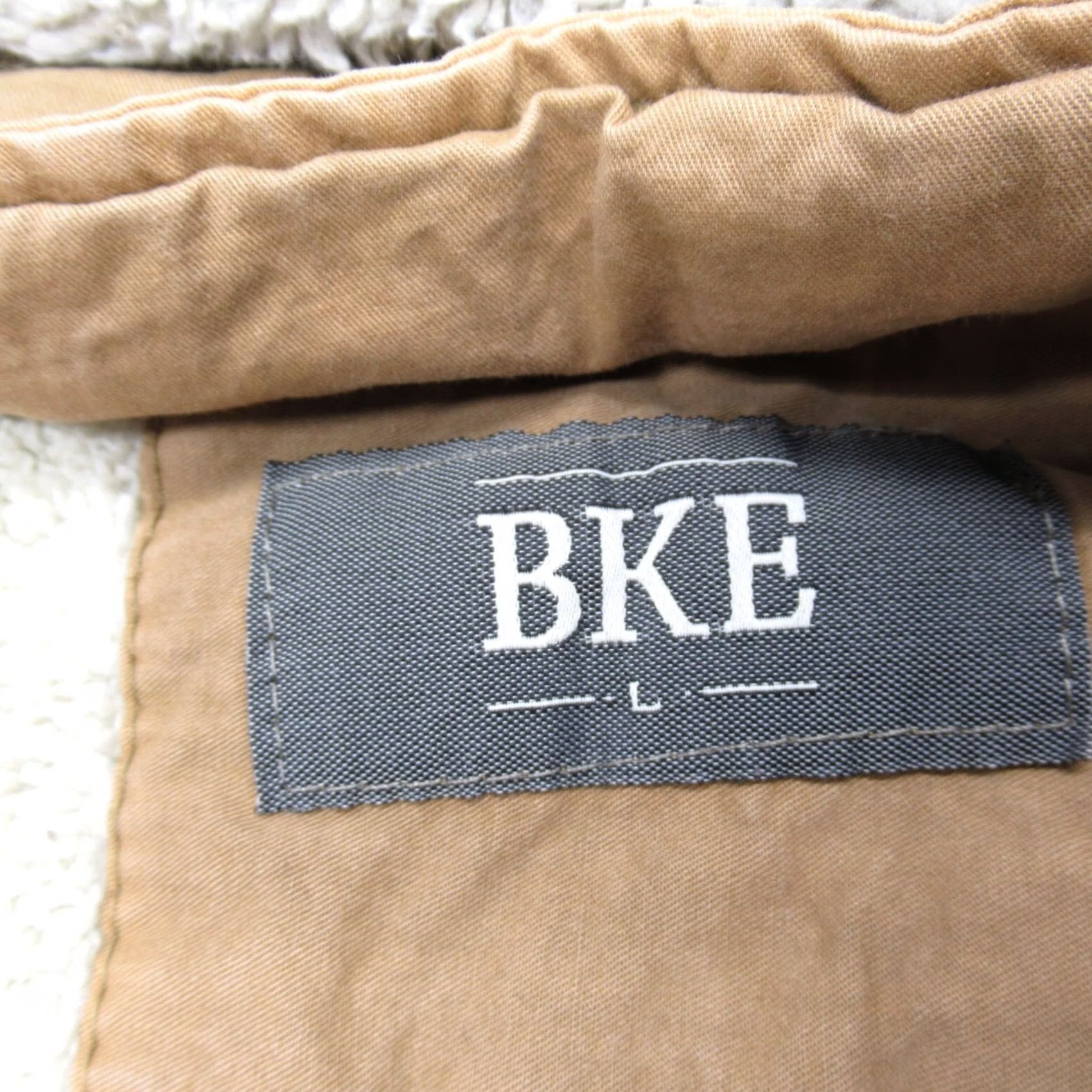 BKE BKE Jacket Mens Large Khaki Full Zip Hooded Sherpa Fleece Lined Pockets Canvas Cotton Utility Jacket Size US L / EU 52-54 / 3 - 4 Thumbnail