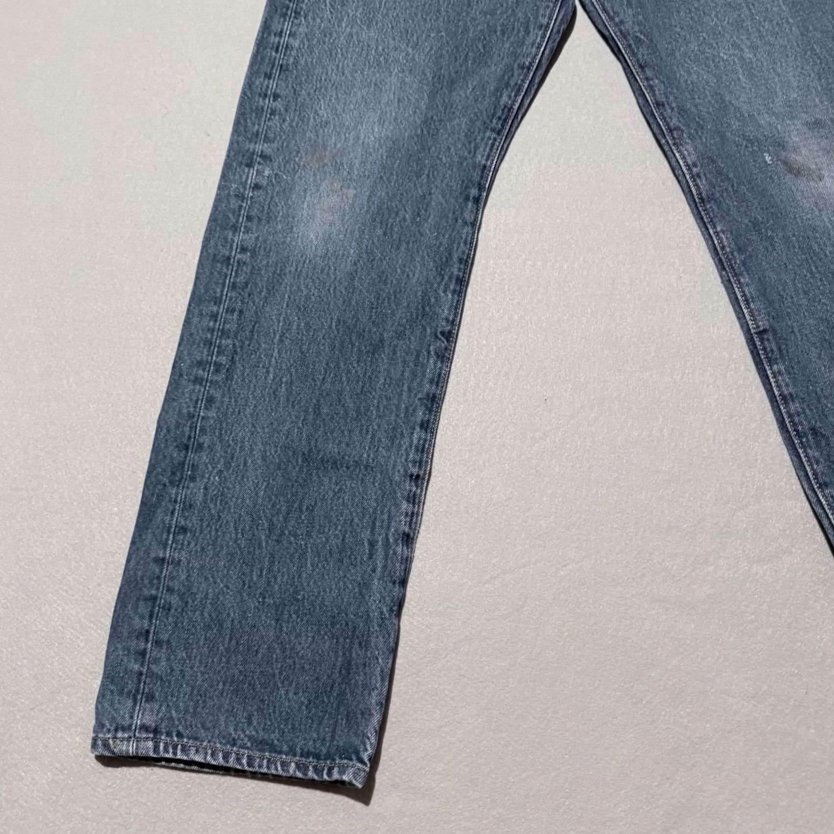 Levi's Levi’s 501 Jeans Mens Blue Denim Mid Rise Straight Button Fly - 29x27.5 Size US 29 - 5 Thumbnail