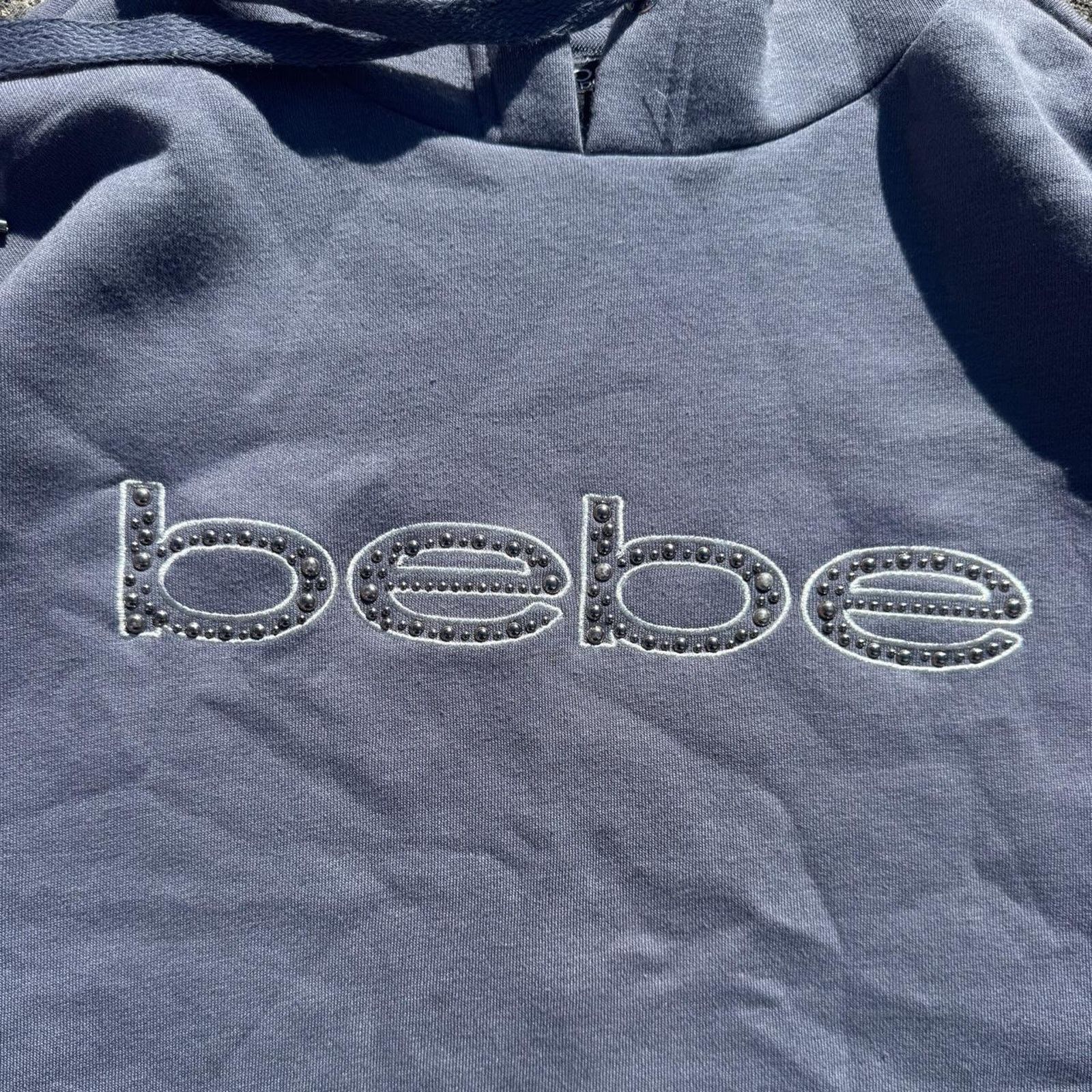 Bebe Y2K Bebe Cropped Jeweled Hoodie – Size XXL Size XXL / US 16-18 / IT 52-54 - 3 Thumbnail