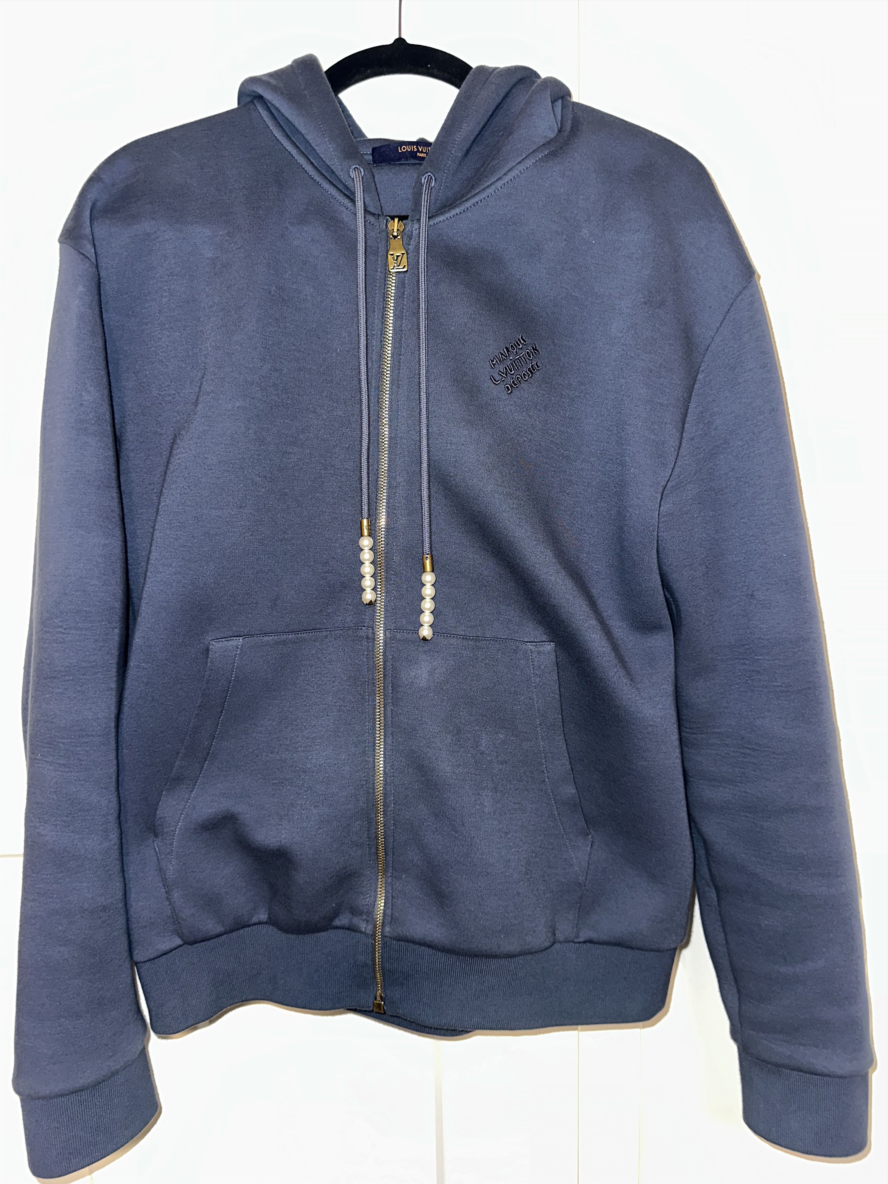 Louis Vuitton Louis Vuitton Embroidered Zipped Jersey Hoodie Size US L / EU 52-54 / 3 - 4 Thumbnail
