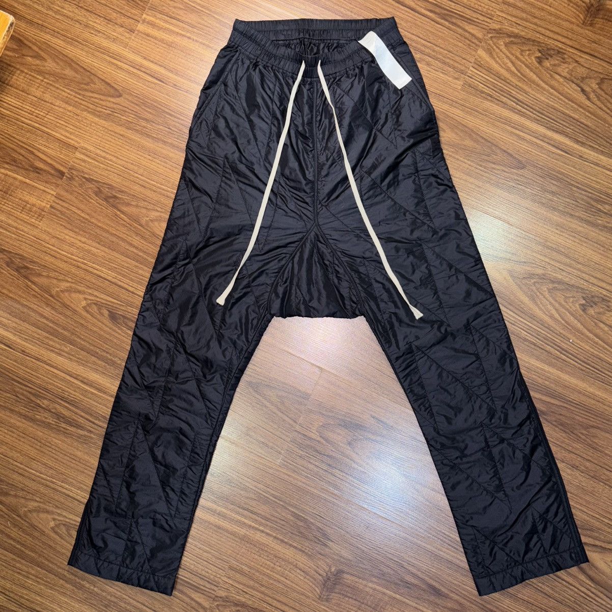 Rick Owens Drkshdw Rick Owens DRKSHDW Quilted Drawstring Track Pants Size US 30 / EU 46 - 1 Thumbnail