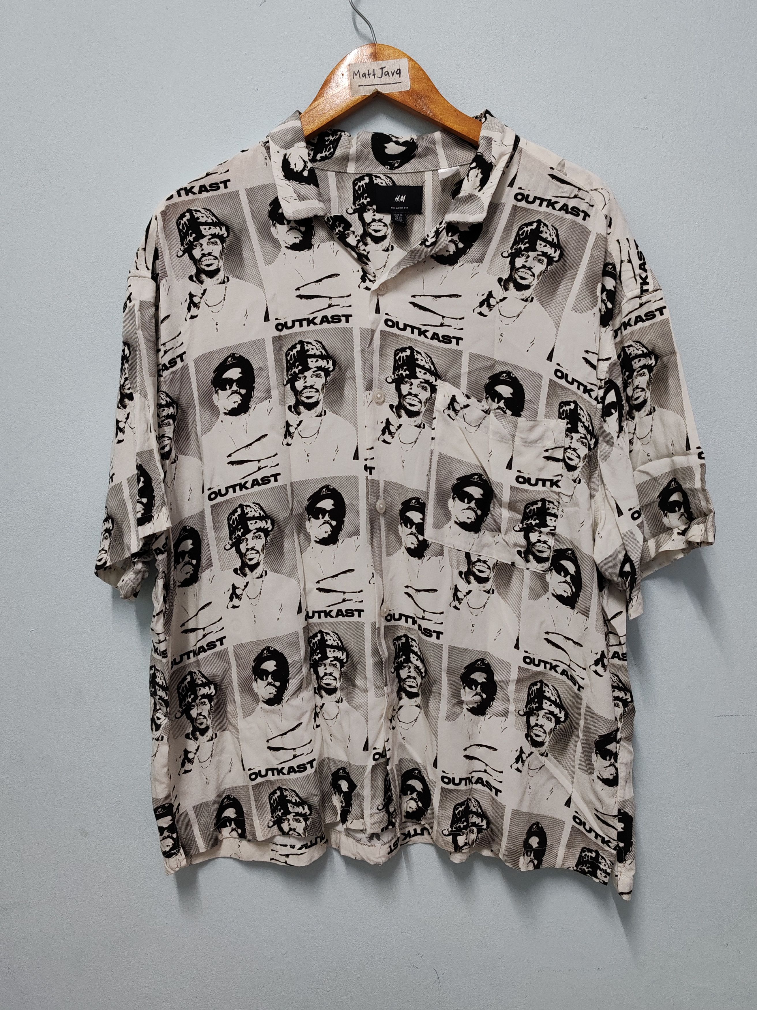 Japanese Brand Outkast All Over Print Button Up Shirt Rap Hip Hop Dre Size US XL / EU 56 / 4 - 1 Thumbnail