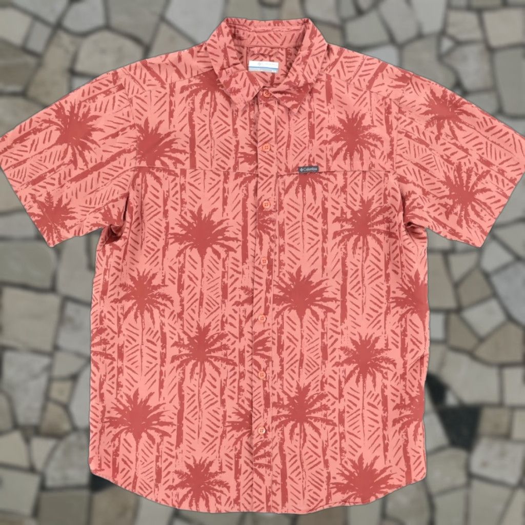 Vintage Columbia Camp Floral Button Up Shirt Red M Men Shirt Size US M / EU 48-50 / 2 - 1 Thumbnail