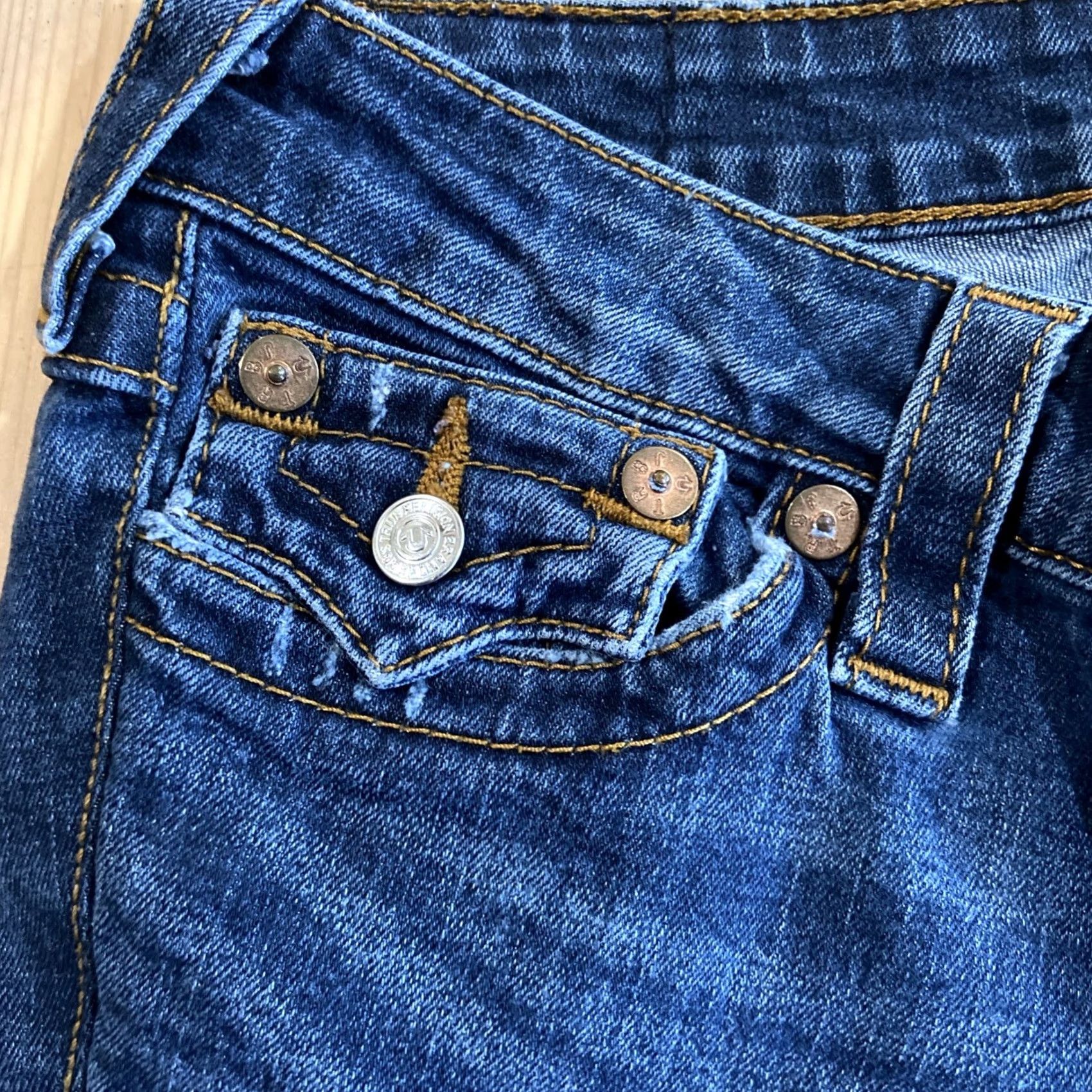 True Religion VTG True Religion Jeans Skinny Distressed Blue Women’s Size 28 Stretch Size 28" / US 6 / IT 42 - 4 Thumbnail