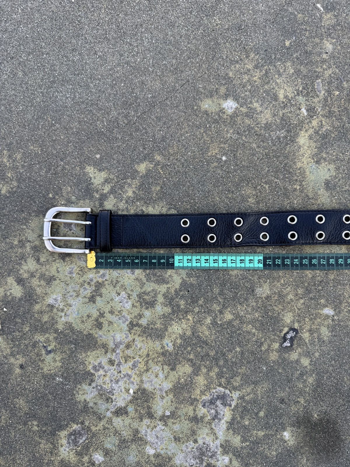 Japanese Brand Studed Leather Belt With Two Prong Design Size ONE SIZE - 4 Thumbnail