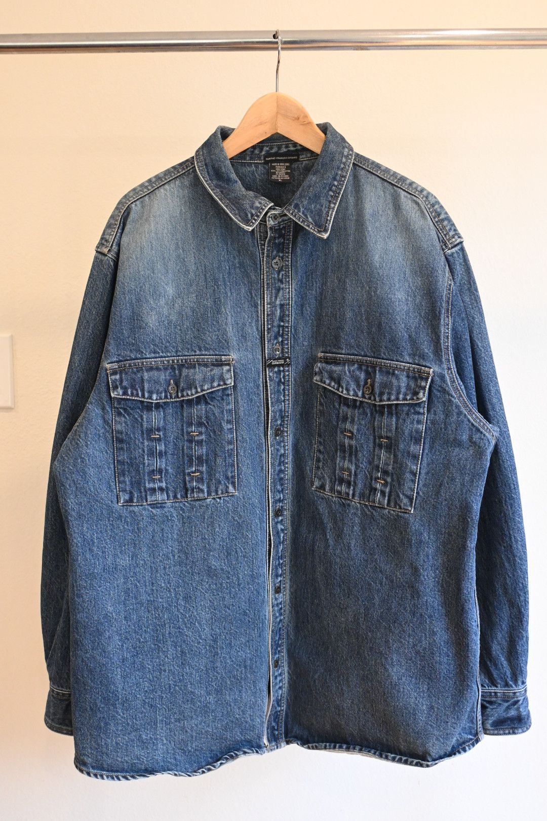 Marithe + Francois Girbaud Denim Shirt Size US XL / EU 56 / 4 - 1 Thumbnail