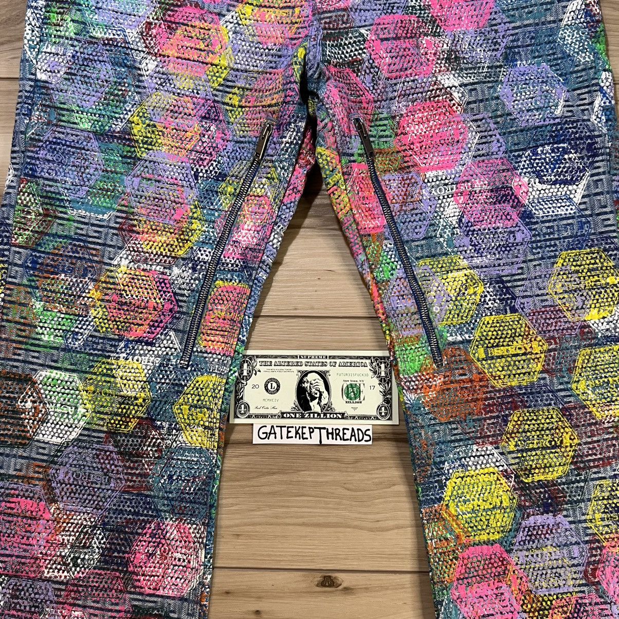 (B).Stroy × Givenchy 4G Monogram Paint Graphic Jeans Size US 33 - 4 Thumbnail