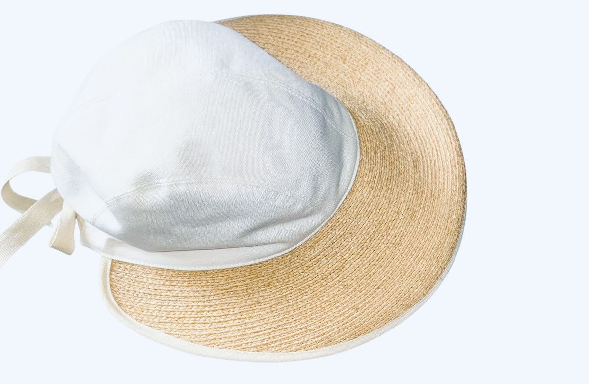 Designer Helen Kaminski “Miki” Raffia & Cotton Hat Size ONE SIZE - 5 Thumbnail