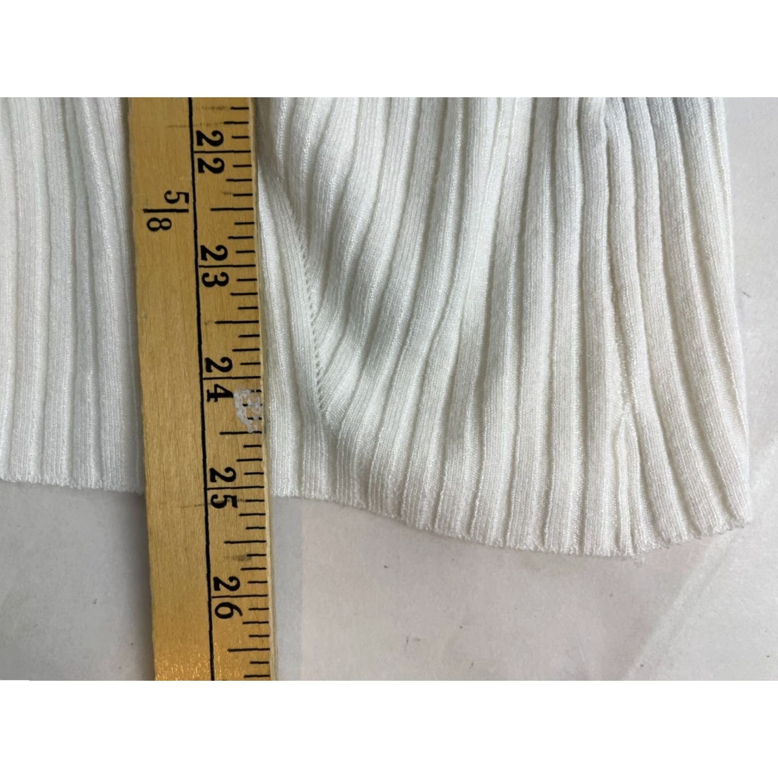 Vintage Belldini Sweater Women's Plus Size 1X Cream Full Zip Ribbed NWD Modern Fall Winter 1X Ivory Womens Size XL / US 12-14 / IT 48-50 - 5 Thumbnail