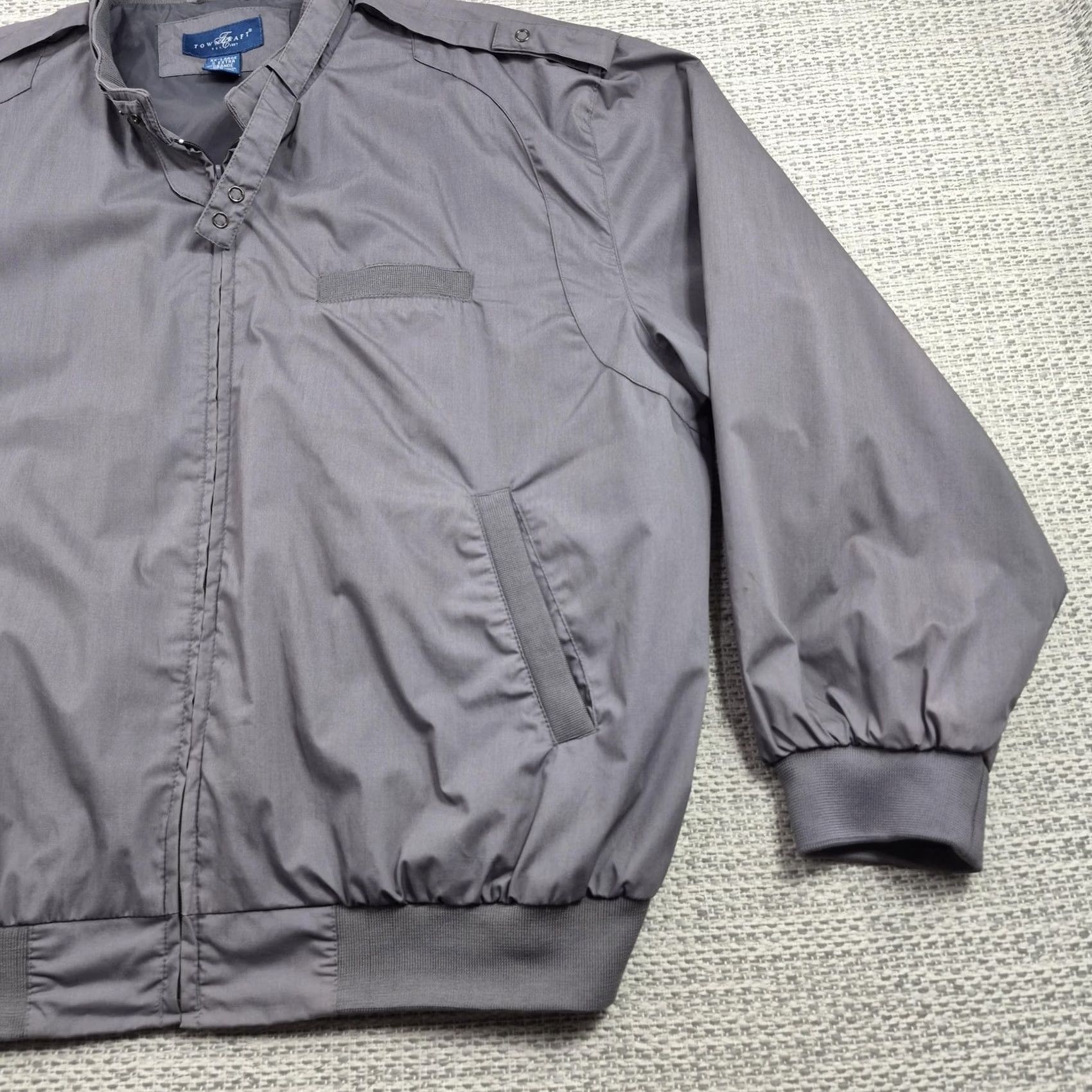 Vintage VINTAGE Towncraft Jacket Mens 2XL Gray Full Zip Softshell Bomber Jacket 80s 90s Mens Regular Size US XXL / EU 58 / 5 - 2 Thumbnail