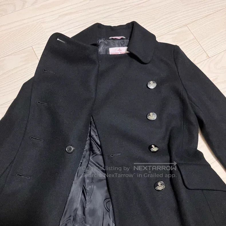 Vivienne Westwood Vivienne Westwood Red label A-line woolen coat, black wool Size L / US 10 / IT 46 - 4 Thumbnail