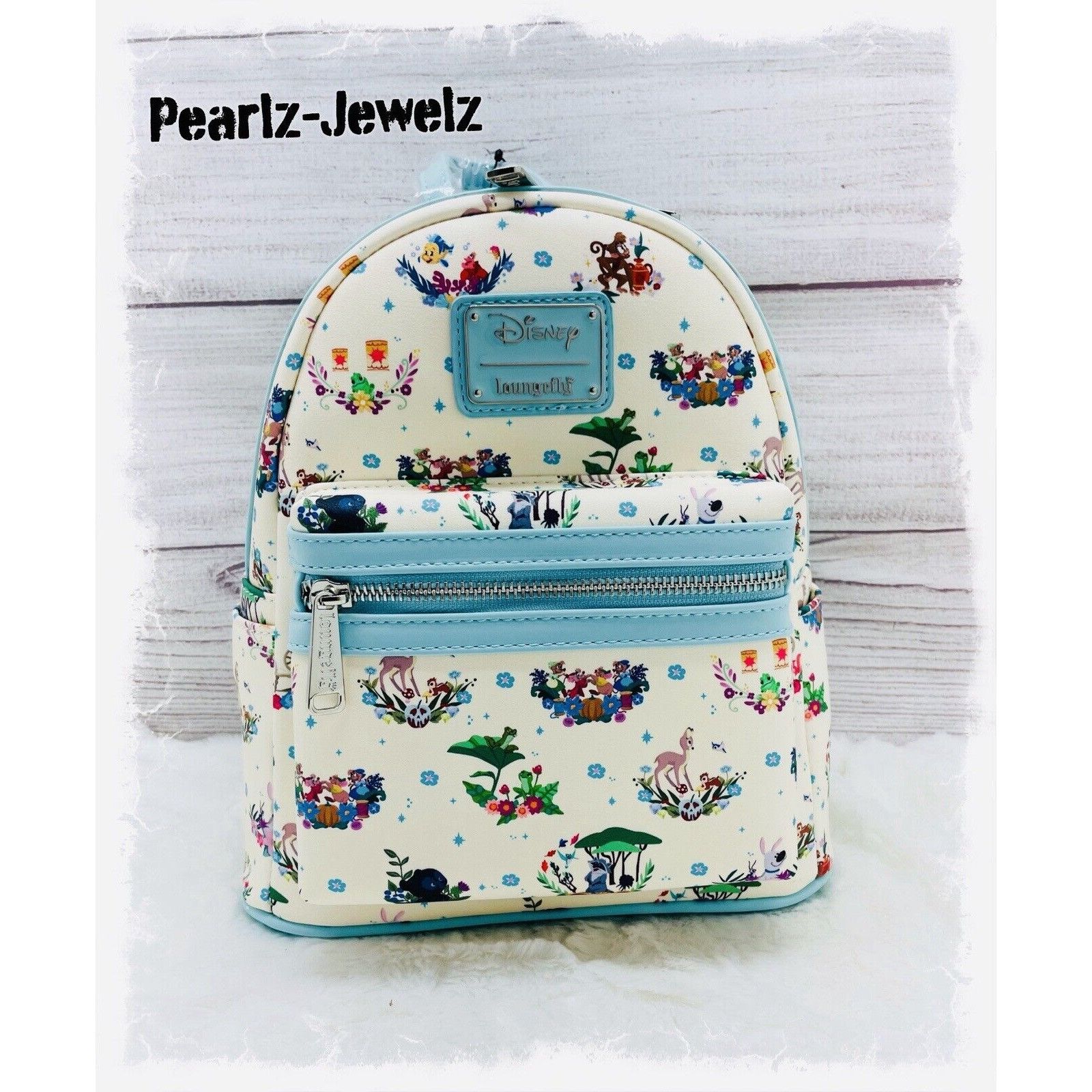 Disney Loungefly Princess Companion Friends Floral Mini Backpack Bo Size ONE SIZE - 1 Thumbnail