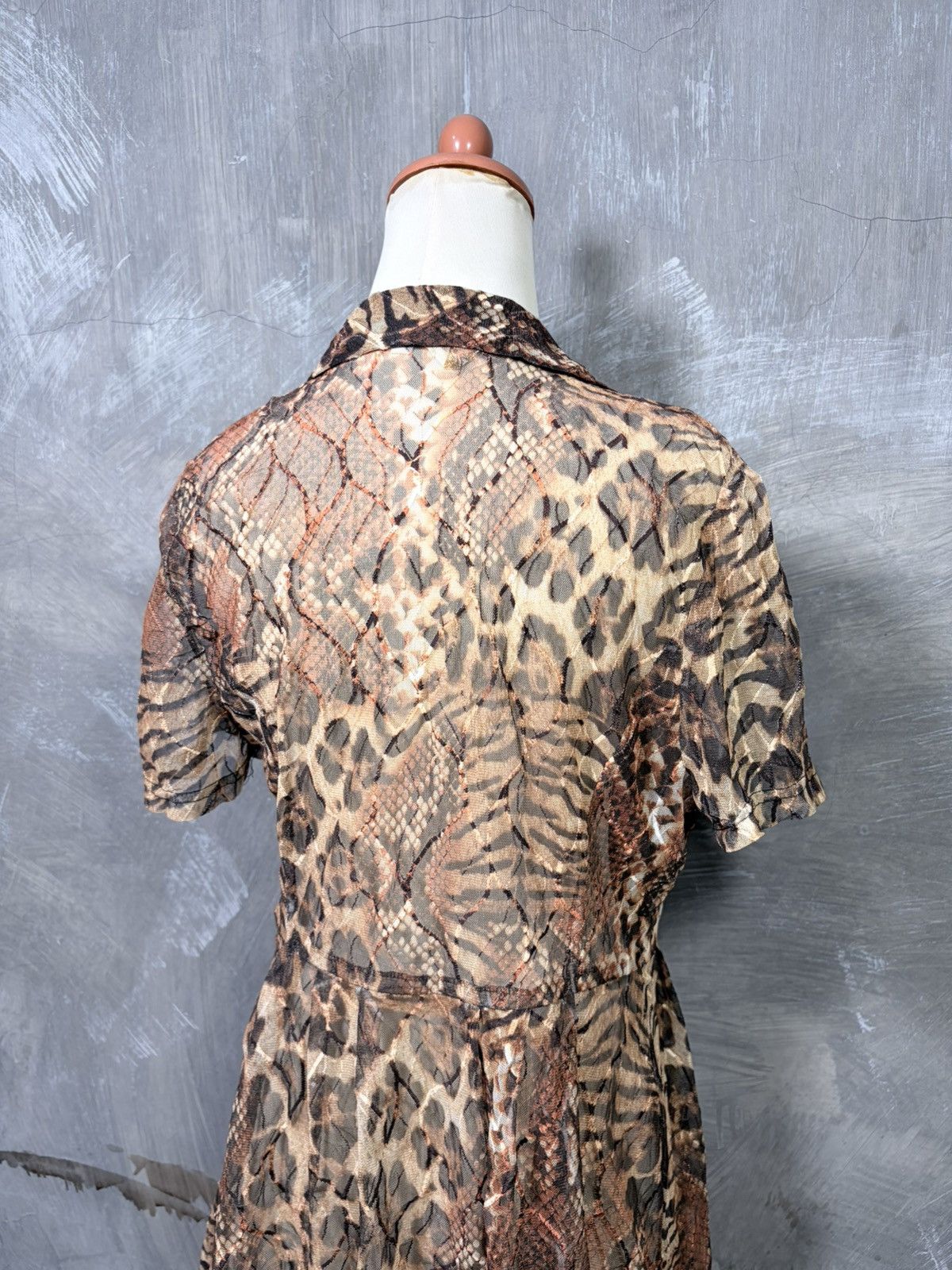 Le Grande Bleu (L.G.B.) Y2K Japanese Tiger Mesh Women Outer Size M / US 6-8 / IT 42-44 - 6 Thumbnail