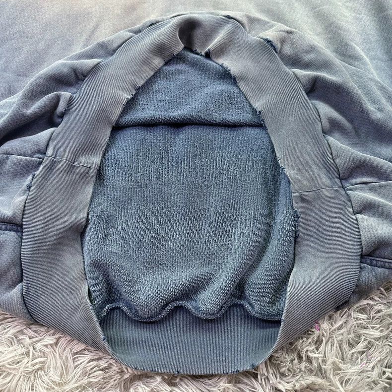 Balenciaga Balenciaga Blue worn-out embroidered logo sweatshirt 2504-N Size US L / EU 52-54 / 3 - 5 Thumbnail