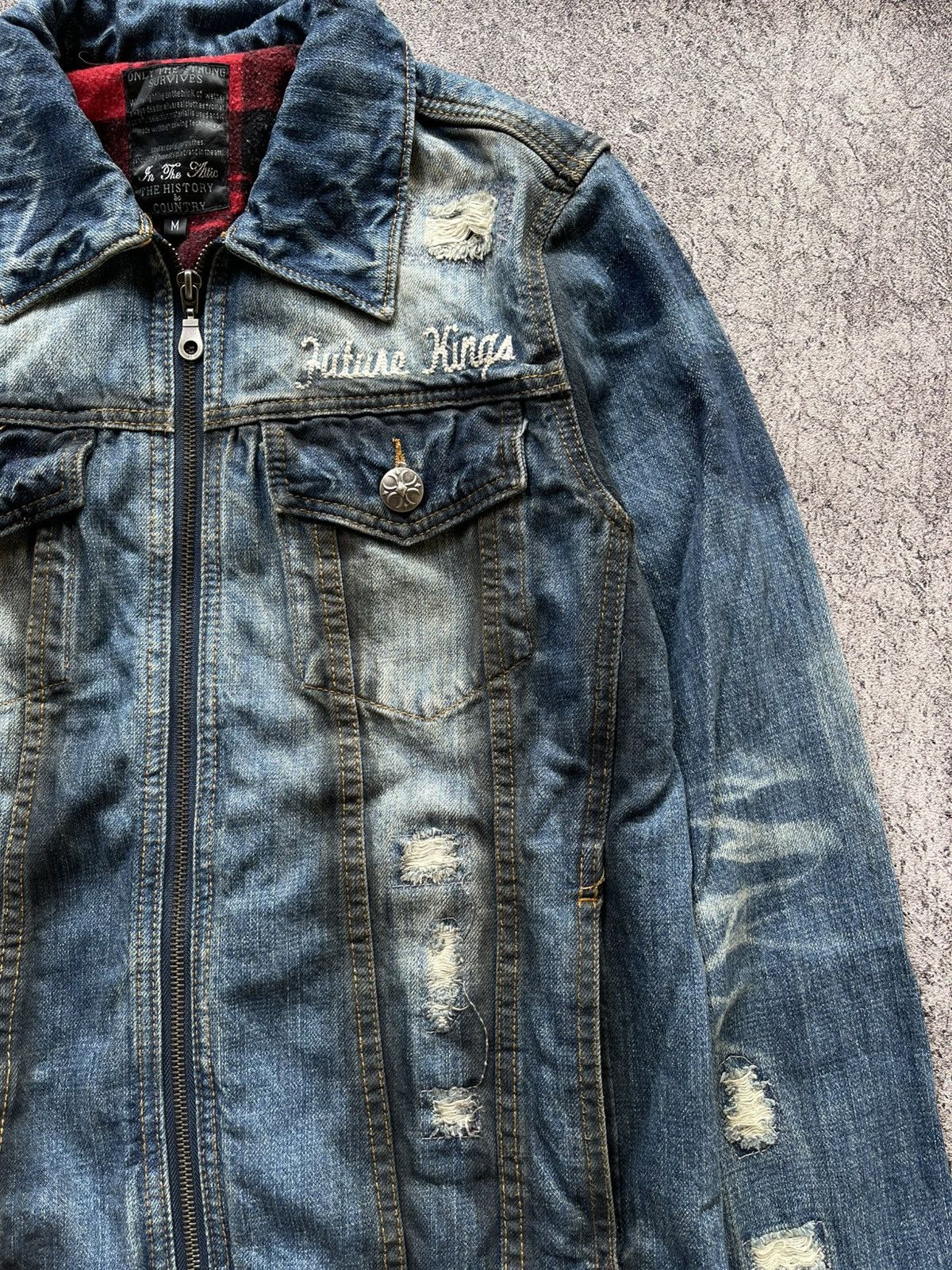 In The Attic Intheattic double layer poem denim jacket Size US M / EU 48-50 / 2 - 4 Thumbnail