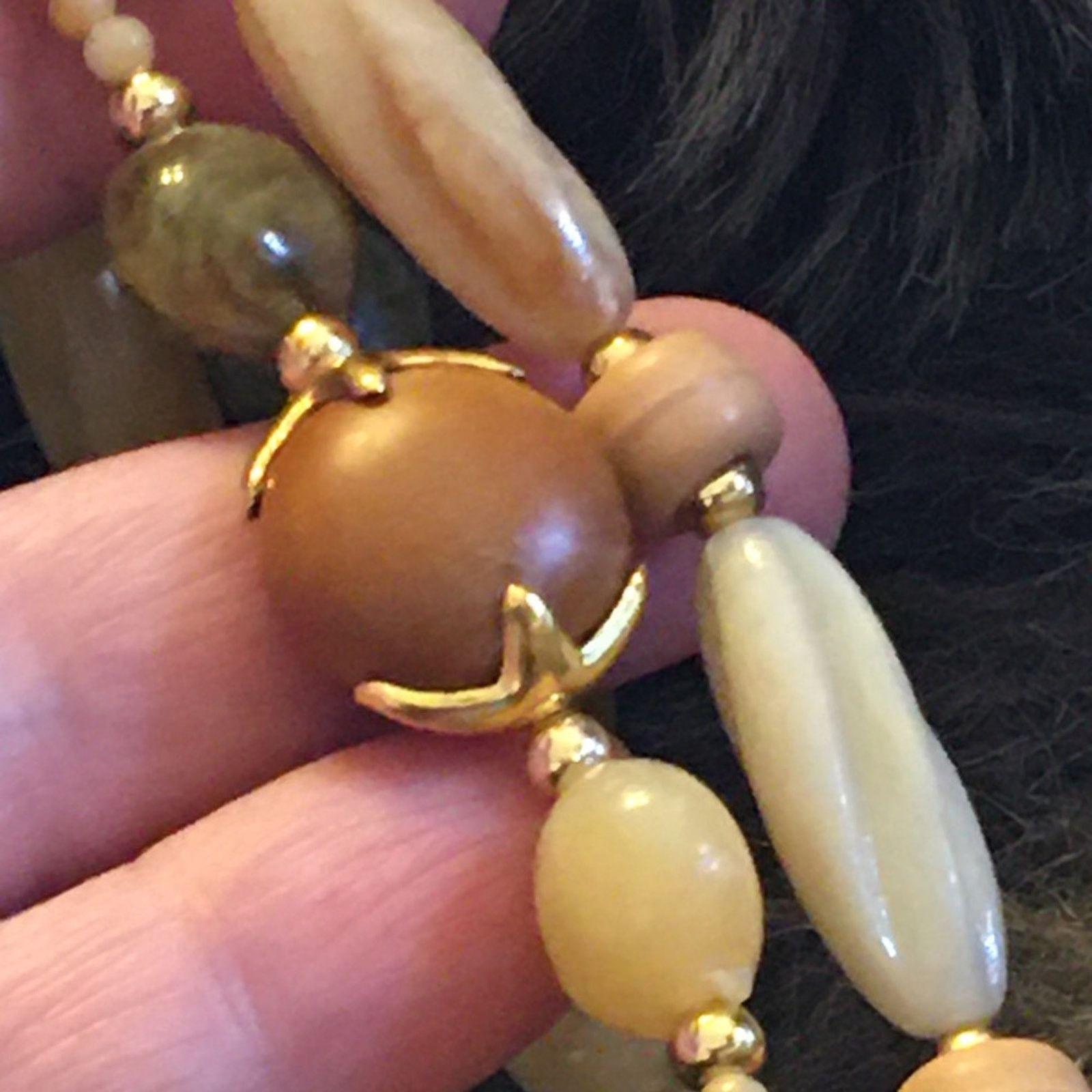 Vintage Vintage natural tones plastic bead necklace Size ONE SIZE - 6 Thumbnail