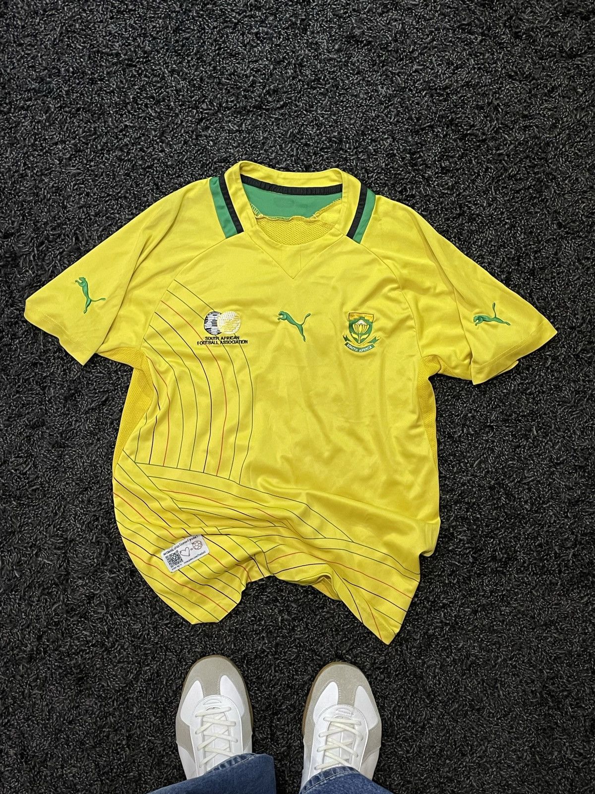Puma 2013 SOUTH AFRICA PUMA HOME SOCCER JERSEY BLOKECORE Y2K Size US S / EU 44-46 / 1 - 1 Thumbnail
