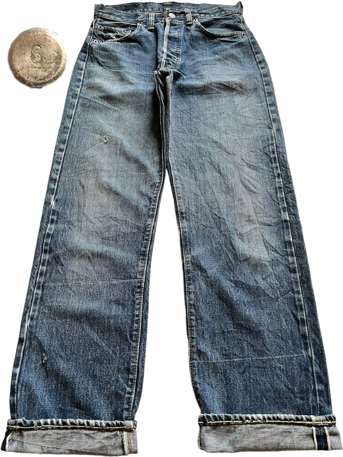 Levi's True Vintage 60s Levis 501 Selvedge Bartacks Jeans Button 6 Size US 28 / EU 44 - 1 Thumbnail