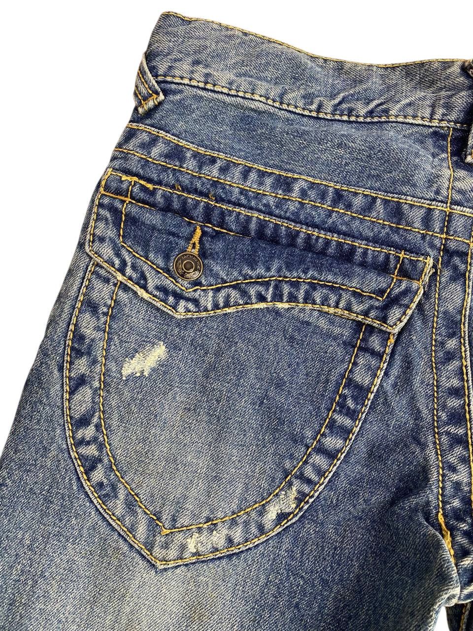 JACKROSE Y2K 2000’s Jackrose Mudwash Distressed Flare Jeans Size US 31 - 14 Thumbnail