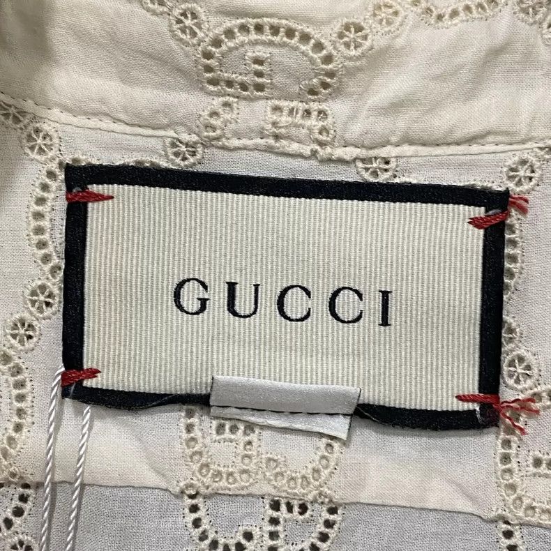 Gucci Gucci Beige hollow full printed edge shirt 2501-Nextarrow Size US XXS / EU 40 - 4 Thumbnail