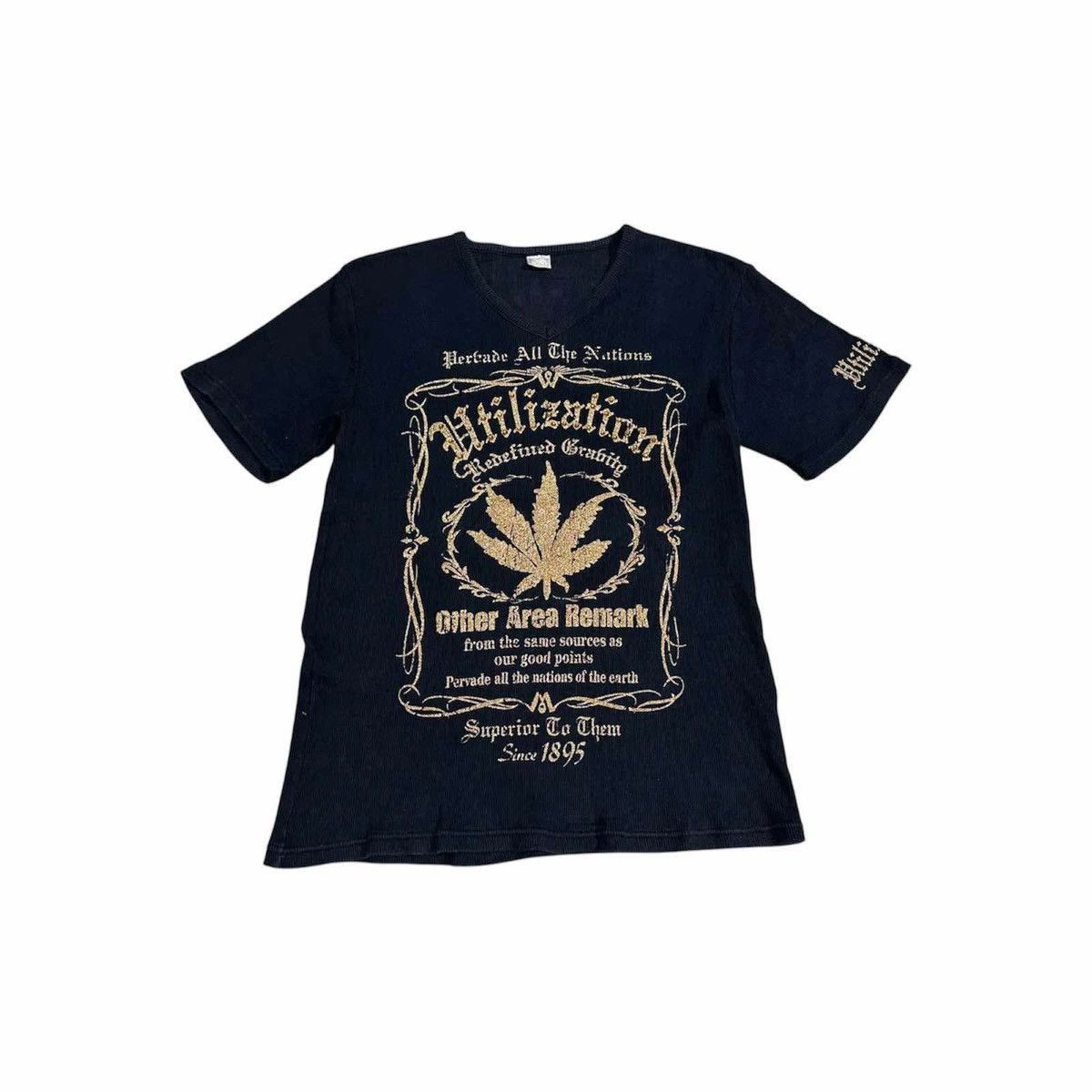 Hysteric Glamour × If Six Was Nine × Japanese Brand 🔥Sick Y2K Corn Flake Marijuana Poem Shirt Glitter Goth Punk Size US L / EU 52-54 / 3 - 2 Thumbnail