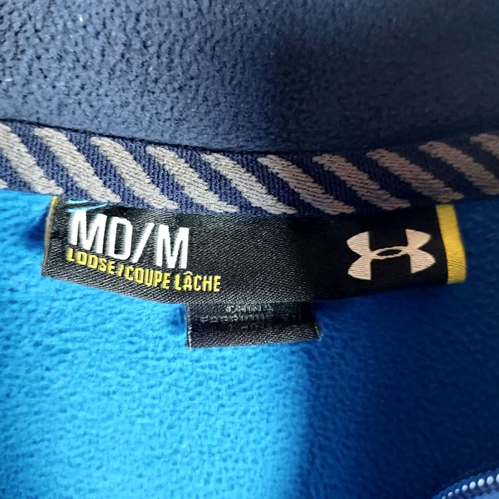 Under Armour Under Armour Mens Medium Blue 1/4 Zip Fleece Pullover Sweatshirt Mock Neck Loose Fit Size US M / EU 48-50 / 2 - 5 Thumbnail