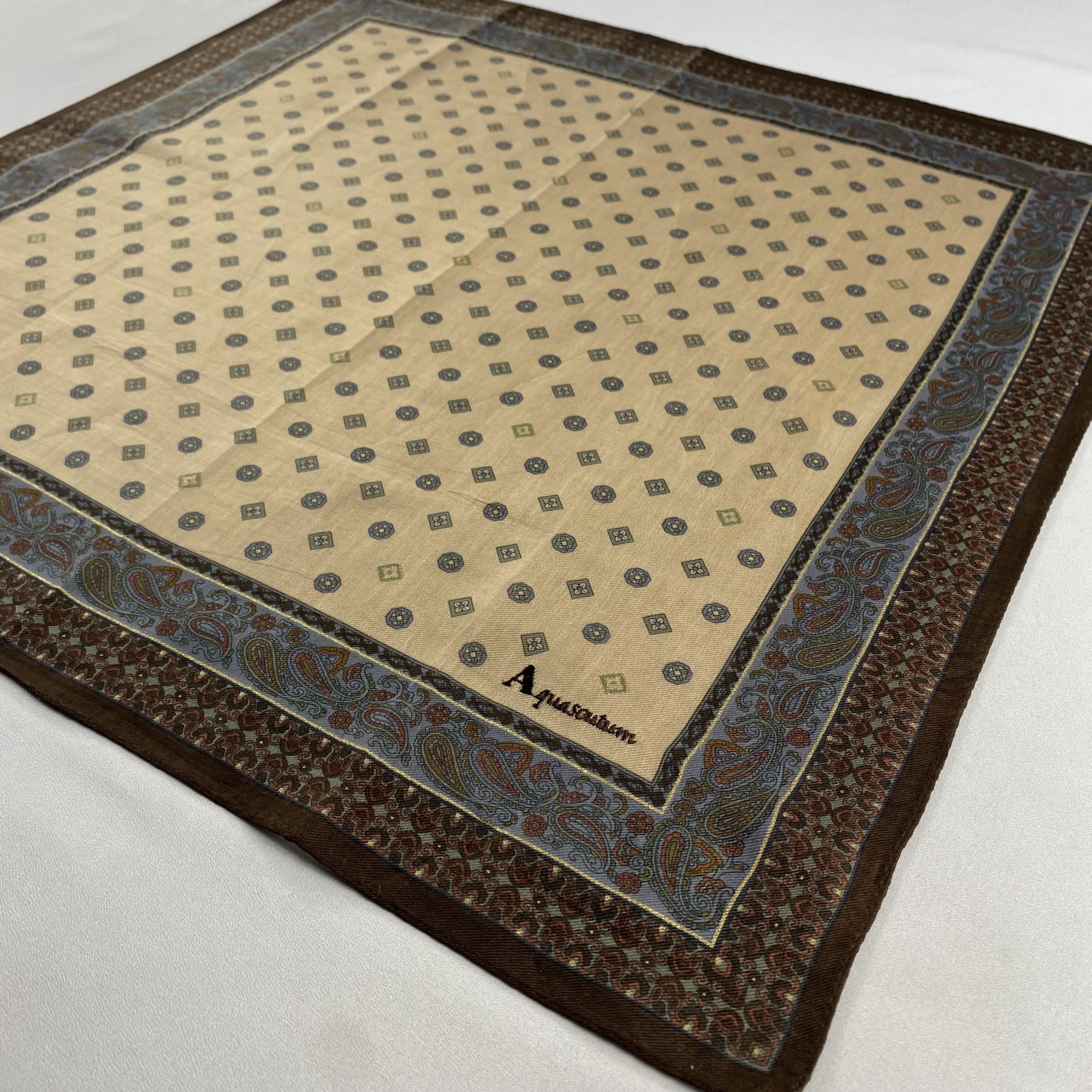 Aquascutum × Vintage Aquascutum Handkerchief / Neckerchief / Bandana-P1395 Size ONE SIZE - 2 Thumbnail
