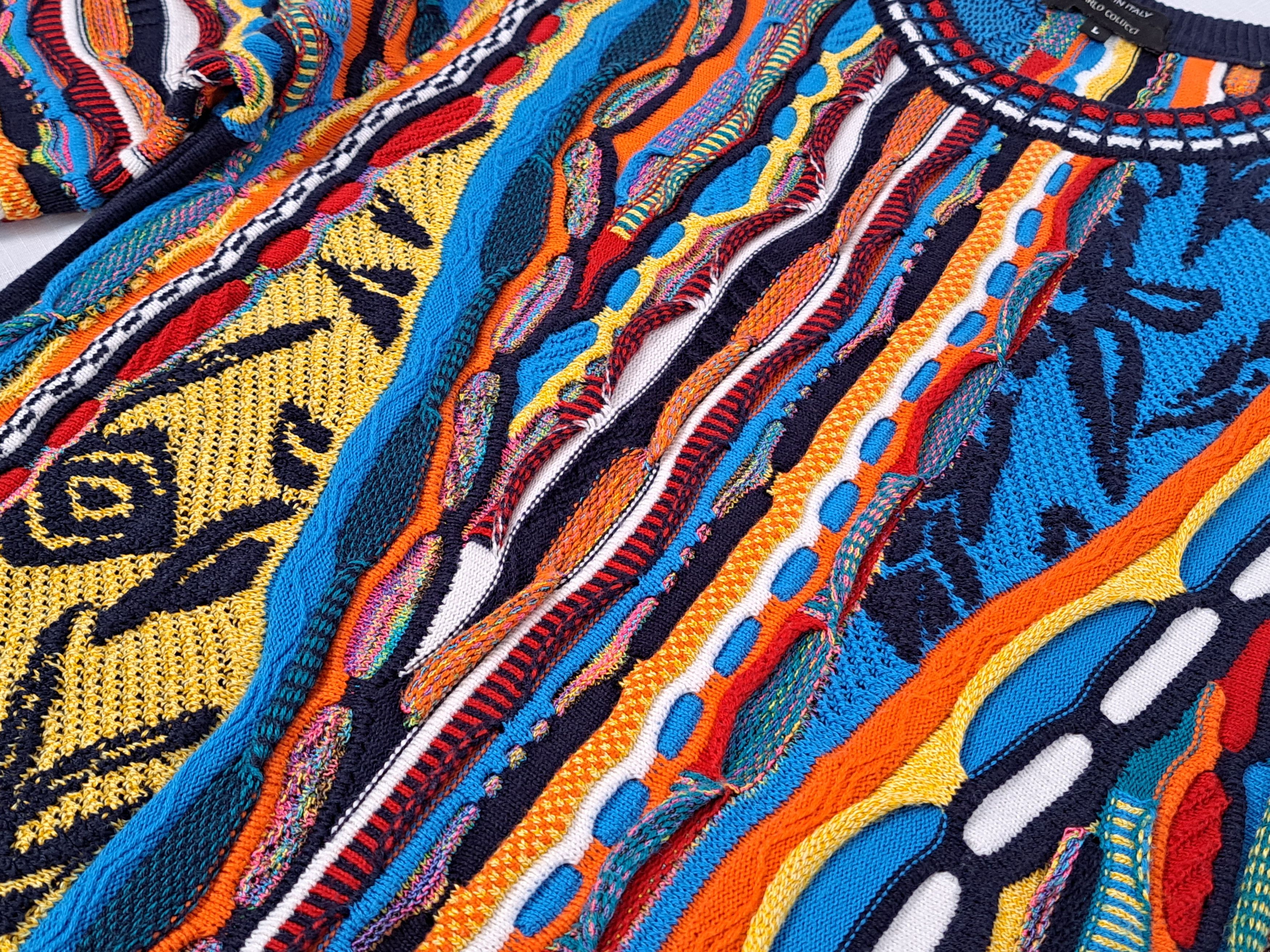 Carlo Colucci Carlo Colucci multicolor sweater Coogi style. Size L Size US L / EU 52-54 / 3 - 8 Thumbnail