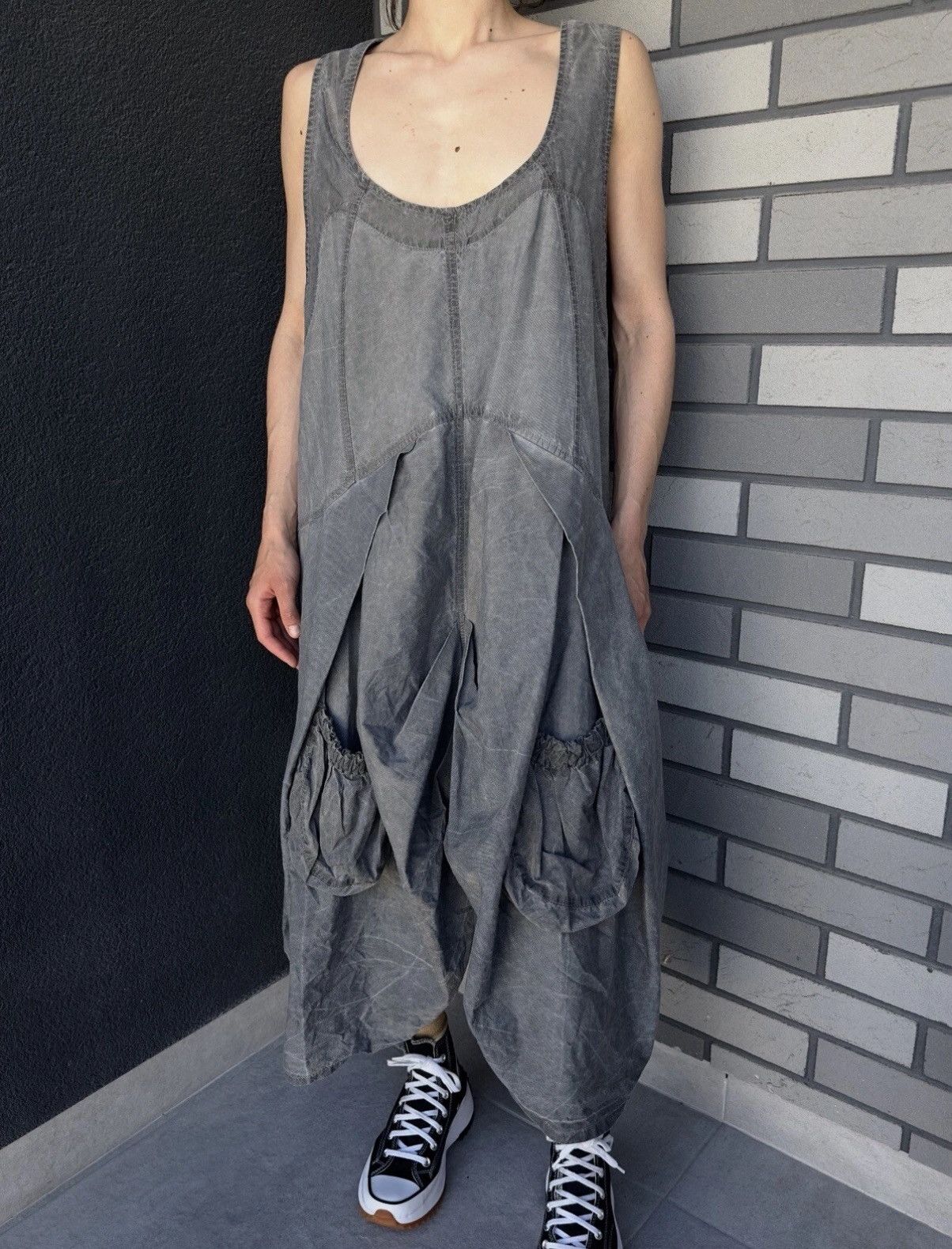 Designer × Vintage Kekoo Cotton Parachute Dress Pocket Plus Size Avant Garde Size XXL / US 16-18 / IT 52-54 - 2 Thumbnail