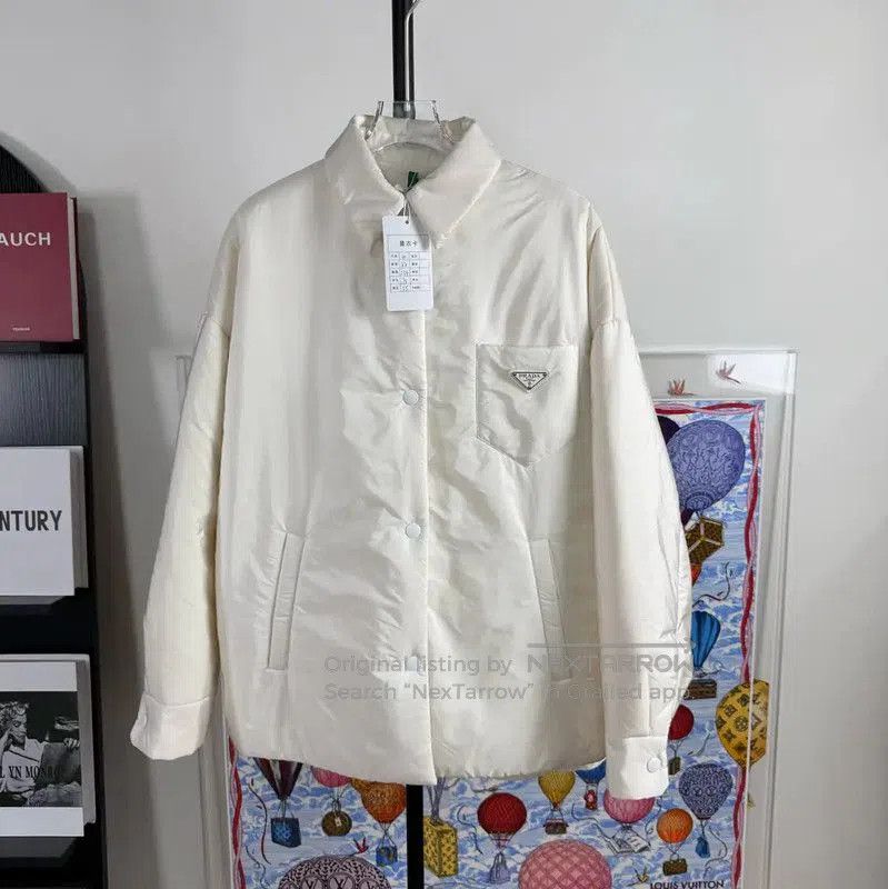 Other Prada Cream Color Women's Jacket in Size L. Size L / US 10 / IT 46 - 1 Thumbnail