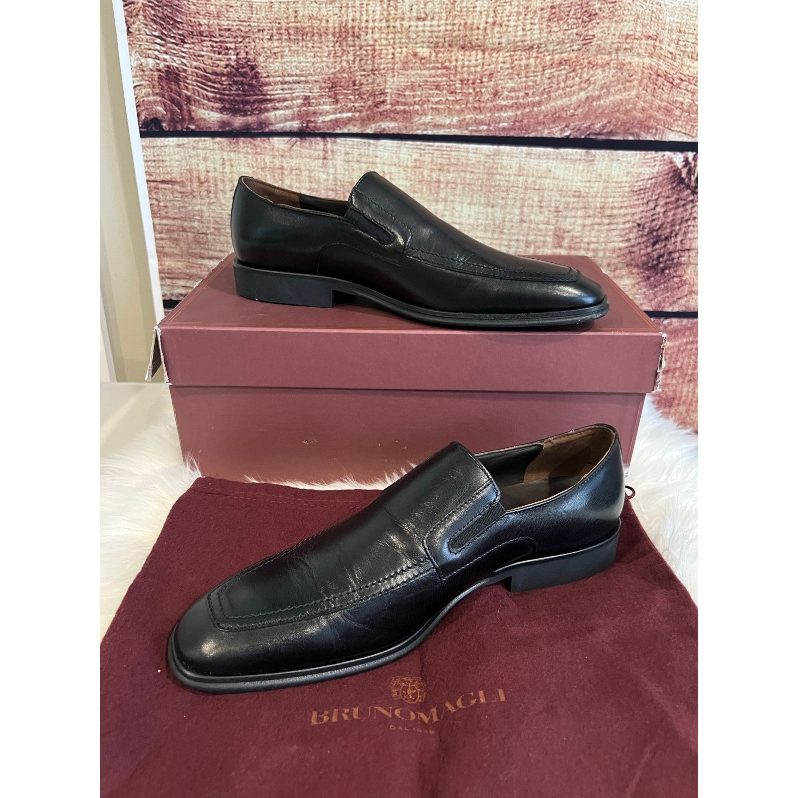 Bruno Magli Bruno Magli RAGING LEATHER SLIP-ON BLACK Loafer Men's 8.5 M Size US 8.5 / EU 41-42 - 1 Thumbnail