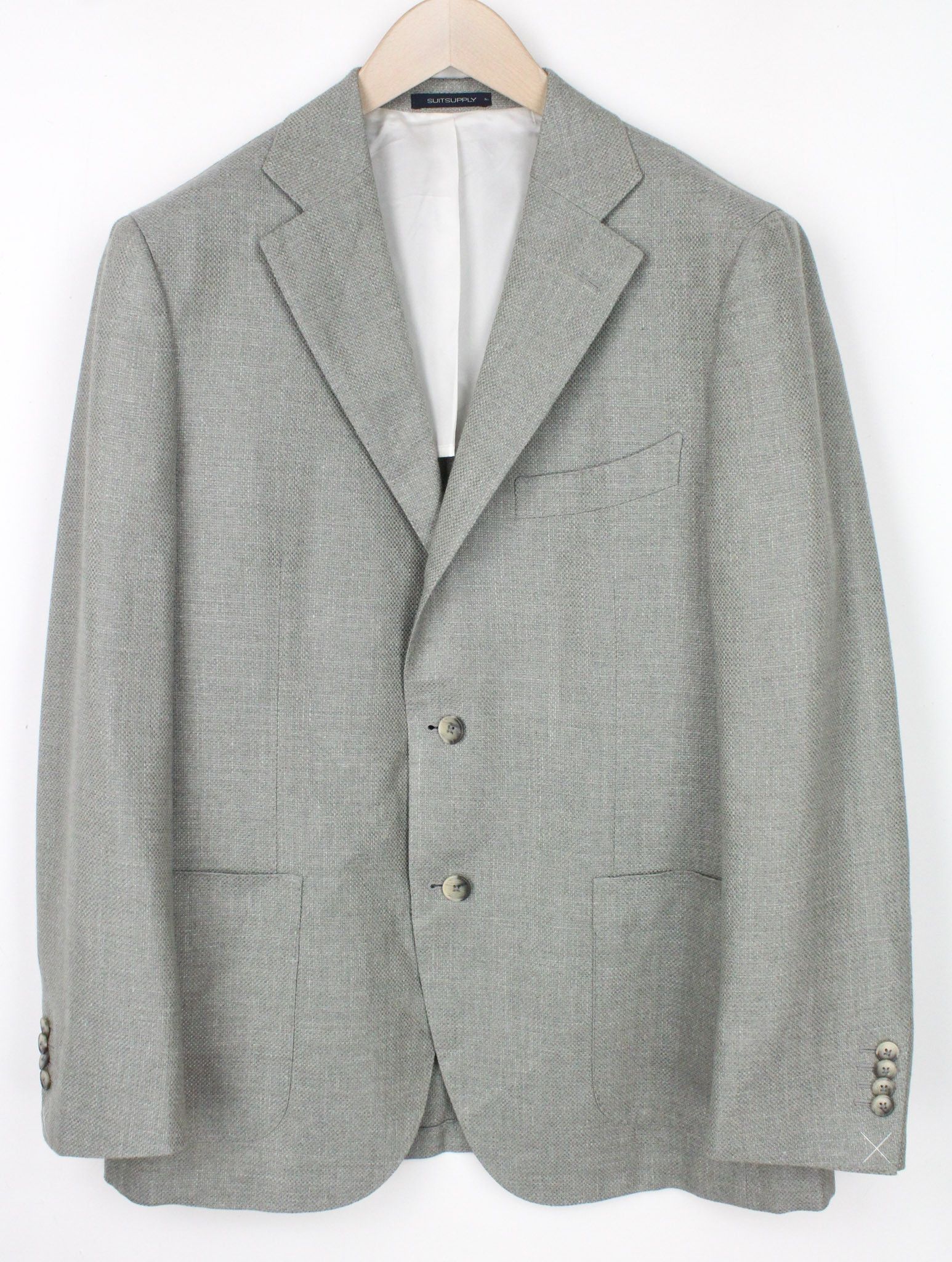 image of Suitsupply La Spalla Uk42S Light Green Wool Silk Linen Cashmere 72272, Men's