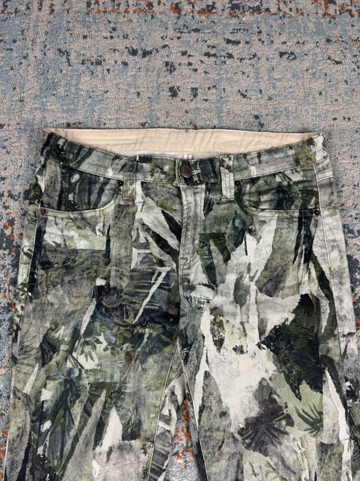 Grifoni Vintage Y2K Mauro Grifoni floral jungle print skinny pants Size 28" / US 6 / IT 42 - 8 Thumbnail