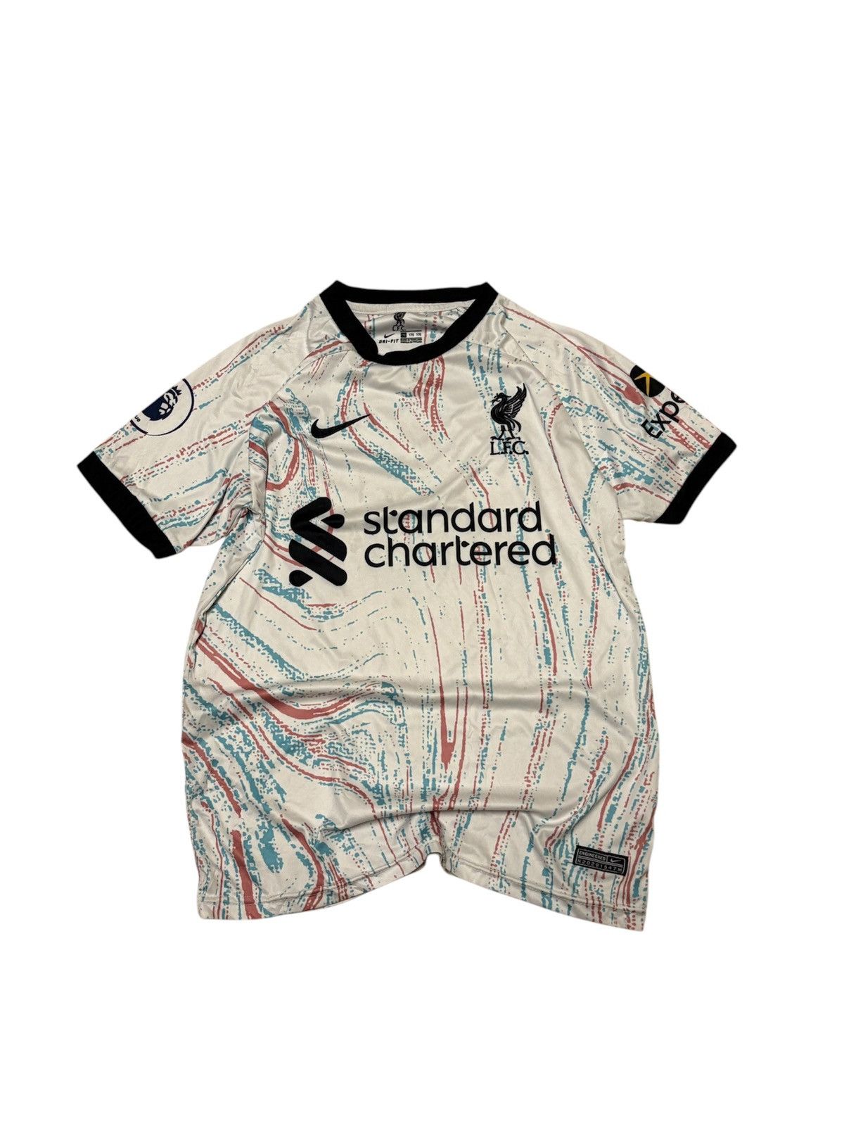 Nike × Vintage white and blue Vintage liverpool jersey Football shirt Size US S / EU 44-46 / 1 - 2 Thumbnail