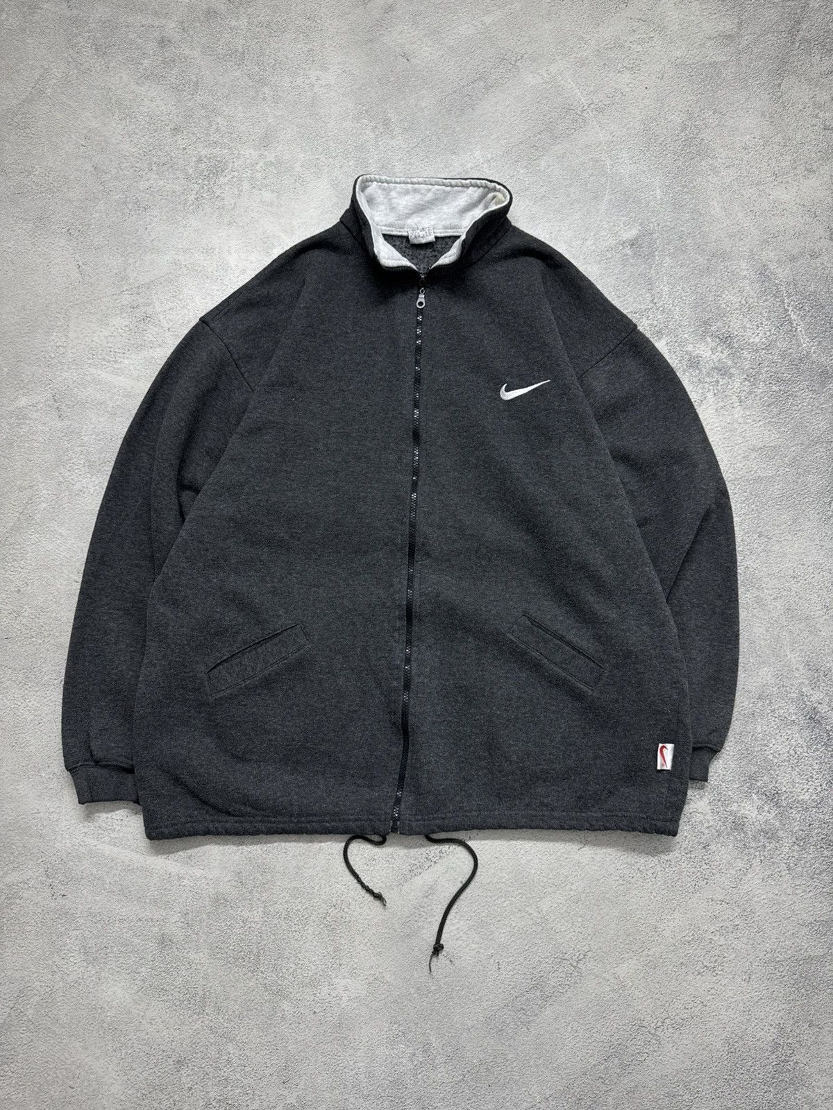 Nike Vintage Y2k Nike Zip Hoodie Fleece Swoosh 00’s Size US XL / EU 56 / 4 - 2 Thumbnail