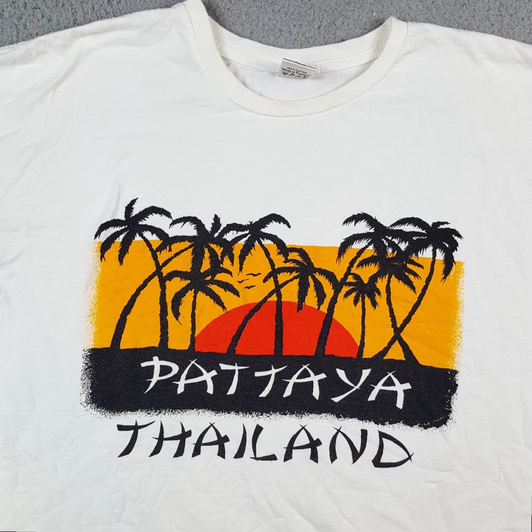 AS Colour Vintage 90s Thailand Travel T-Shirt Men's XL Cotton Island Beach Retro Y2K Summer Summer Beach Tropical Thailand Shirt Size US XL / EU 56 / 4 - 2 Thumbnail