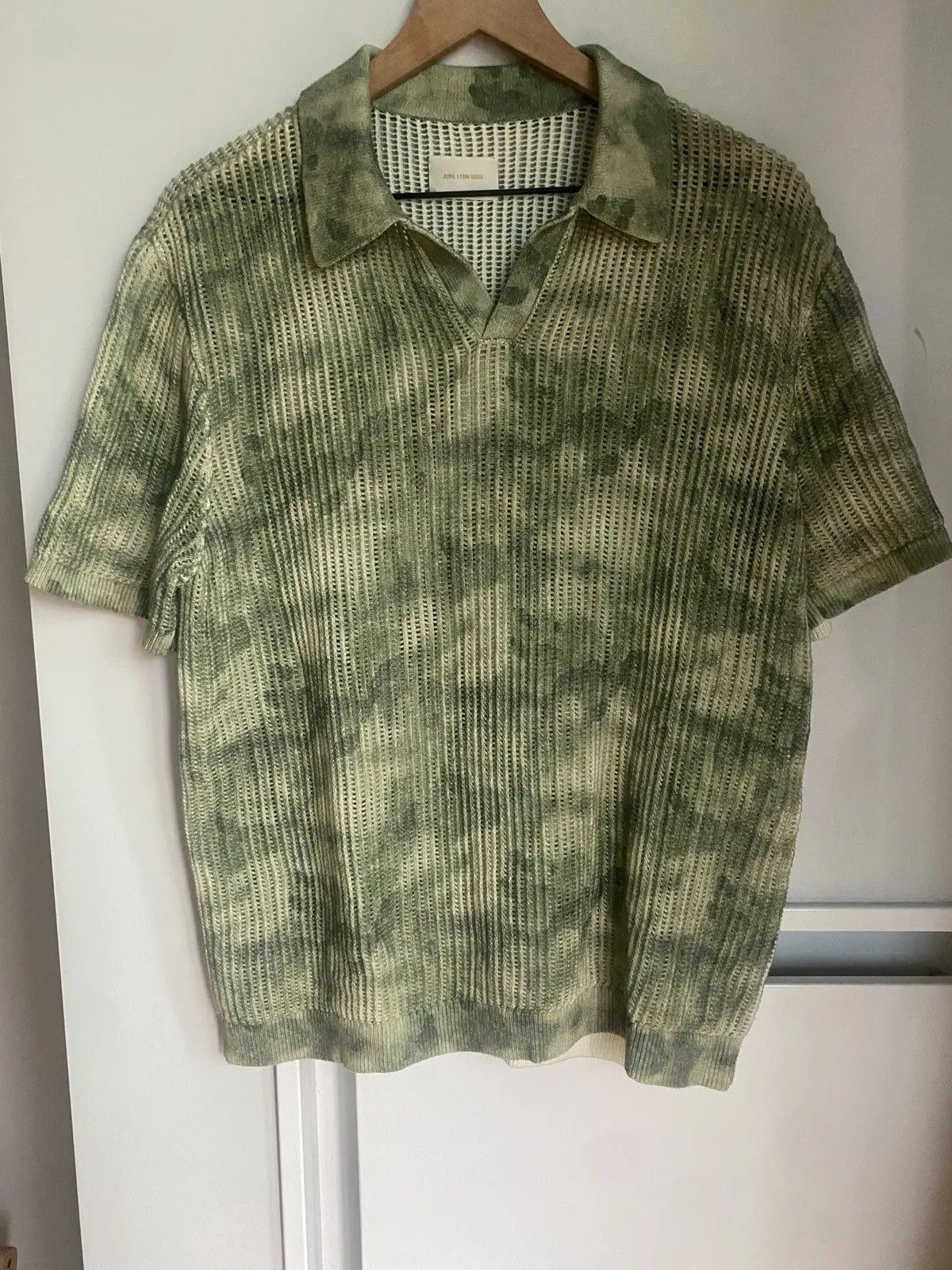 Aime Leon Dore ALD Mesh Knit Polo (Green) Size US M / EU 48-50 / 2 - 2 Thumbnail