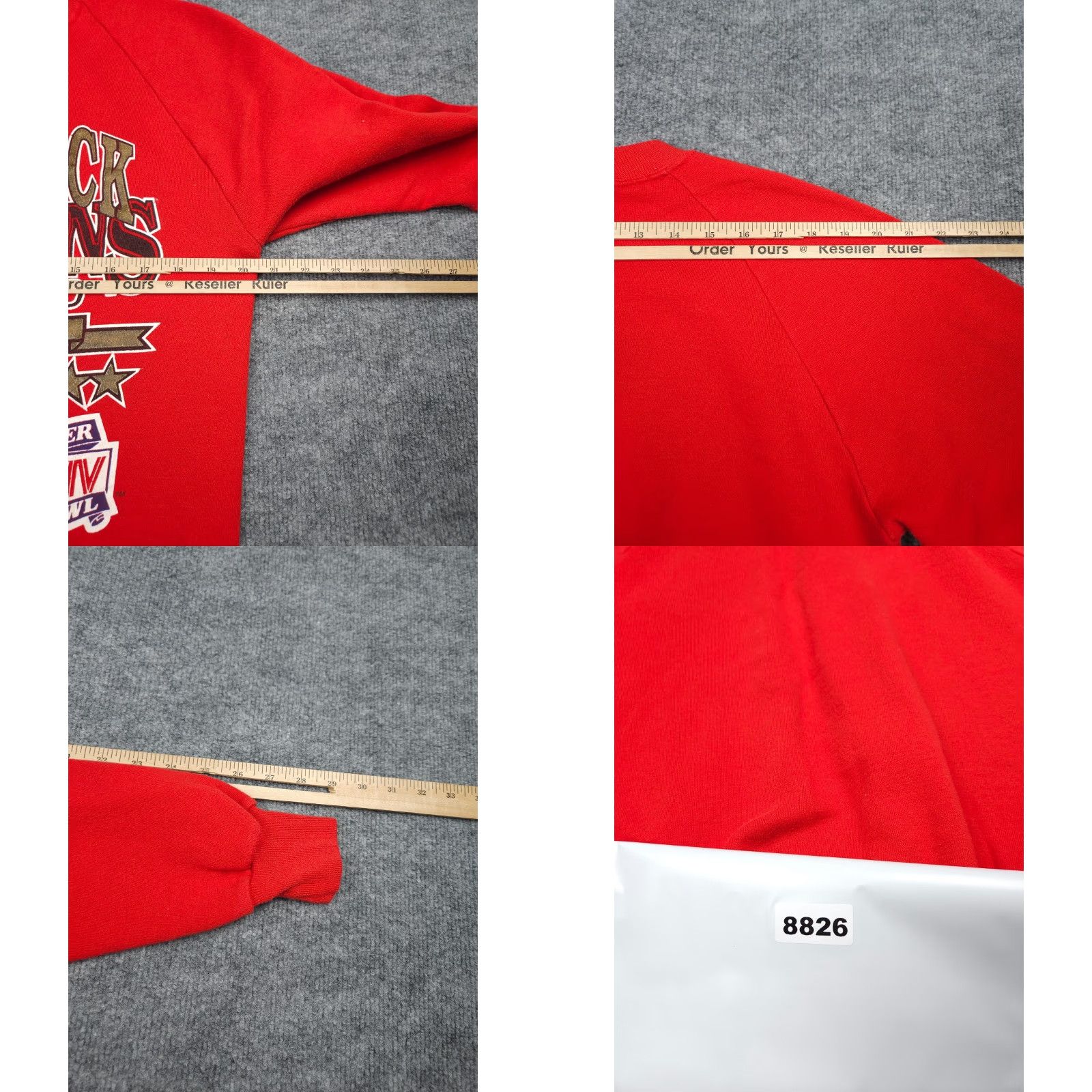 Jerzees VINTAGE Jerzees 49ers Sweatshirt Men's XL Red NFL Back to Back Super Bowl Pullover Large Heavyweight Fleece Logo Embroidered Cotton Blend USA Men Size US XL / EU 56 / 4 - 8 Thumbnail