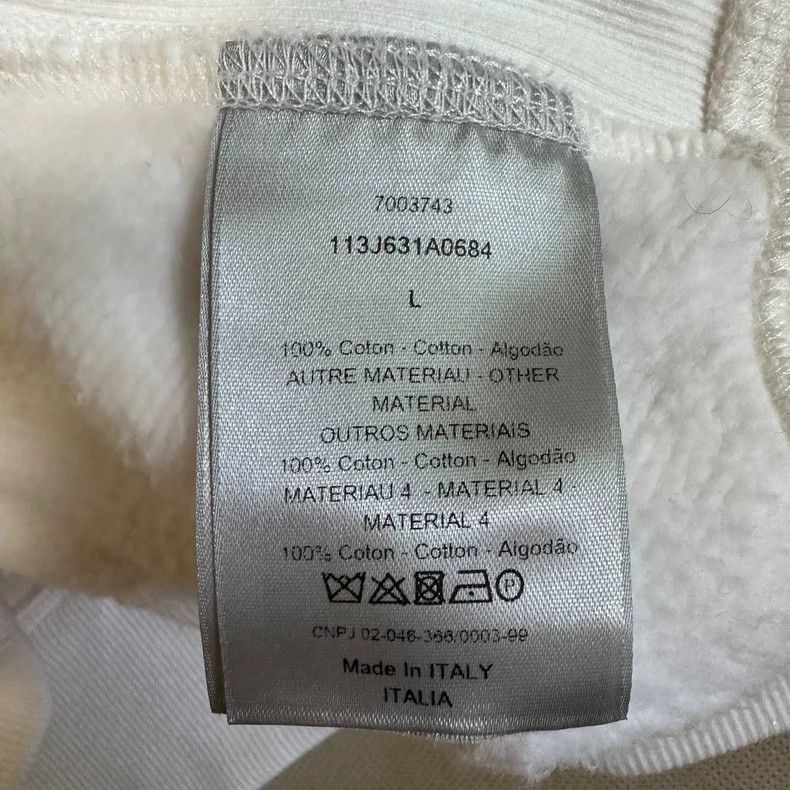Dior Dior White towel printed with logo presbyopic hoodie sweat Size US L / EU 52-54 / 3 - 4 Thumbnail