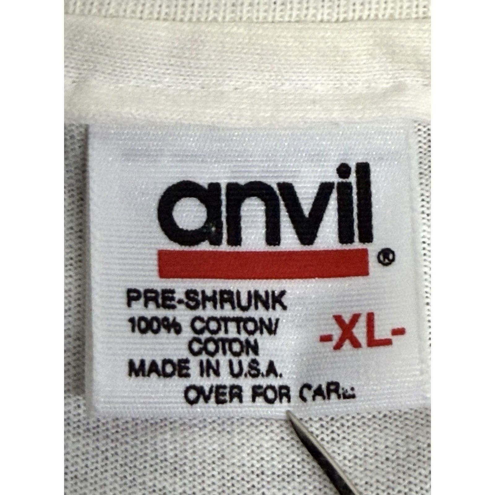 Anvil VINTAGE Anvil T-Shirt Workout Exercise Aerobics 90s Oversized XL White Graphic Print Logo Men Regular Crew Neck Short Sleeve USA Mens XS? Size US XL / EU 56 / 4 - 6 Thumbnail