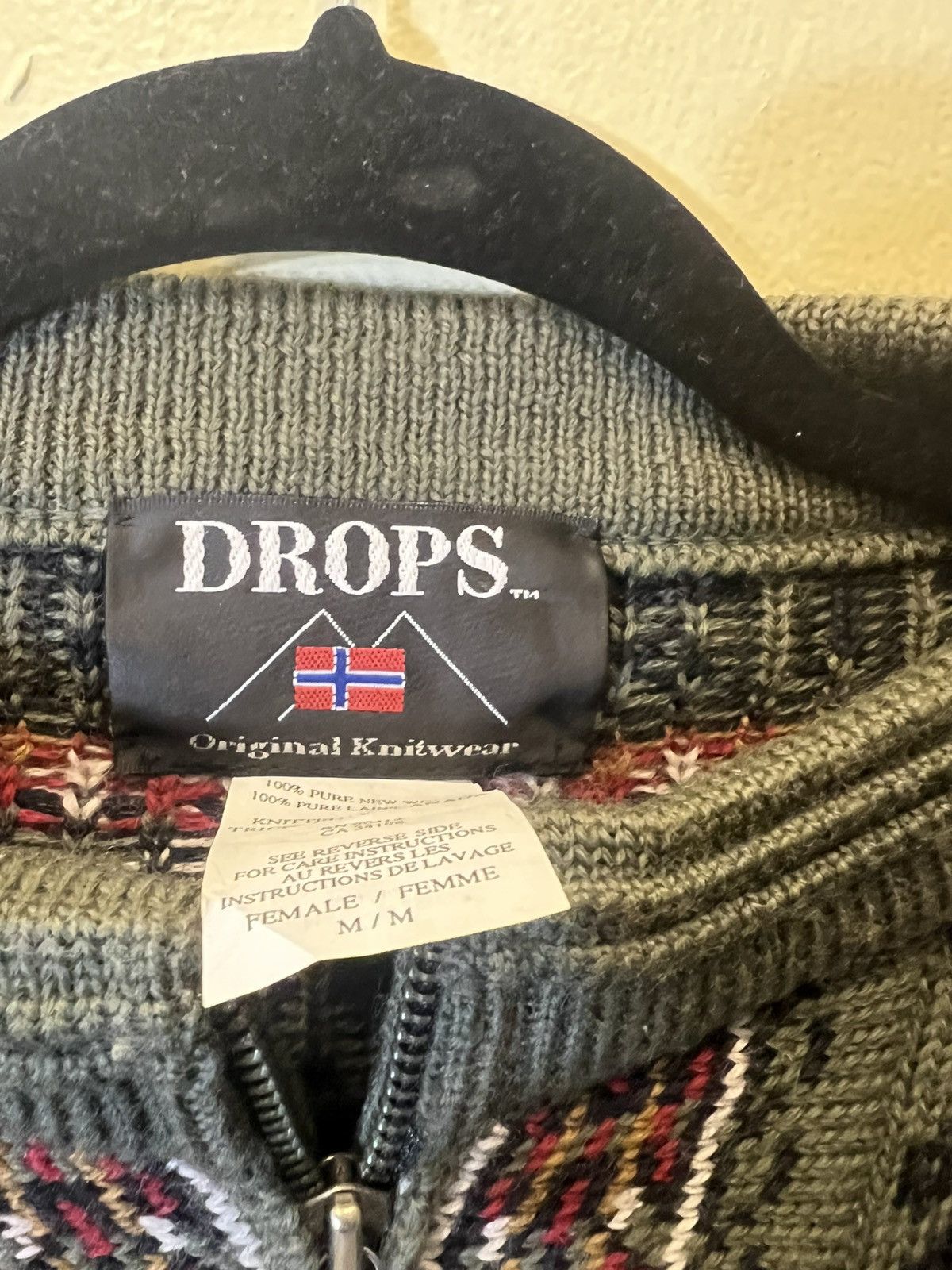 Vintage Vintage “Drops” Zip Knit Sweater Size M / US 6-8 / IT 42-44 - 4 Thumbnail