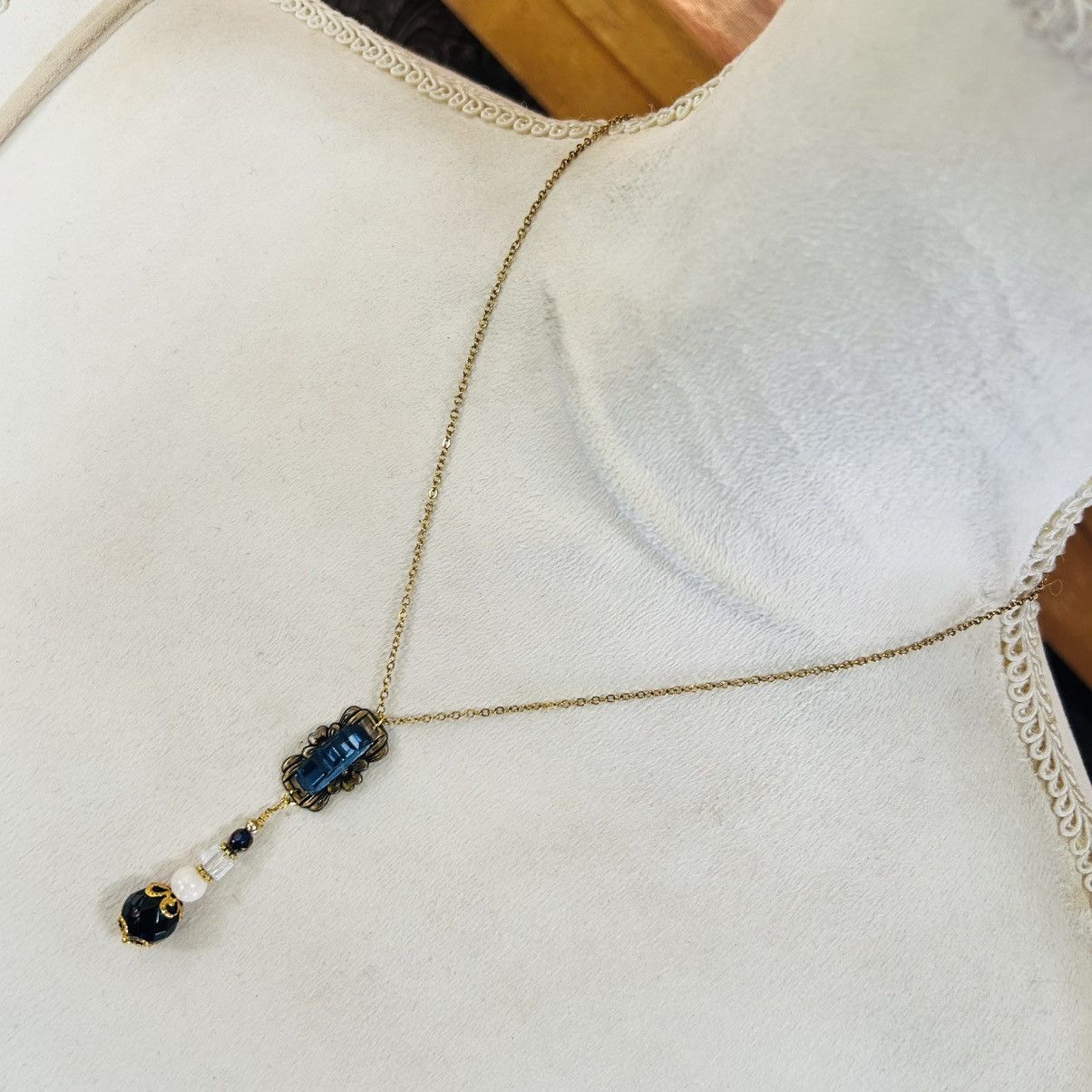 Handmade Handcrafted elegant repurpose vintage dangle necklace Size ONE SIZE - 2 Thumbnail