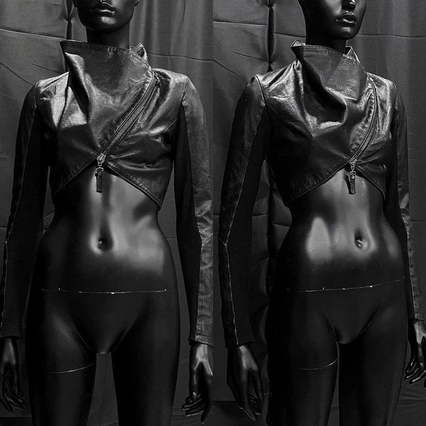 Other Italian Horse Leather Asymmetric Crop Jacket Size S / US 4 / IT 40 - 1 Thumbnail
