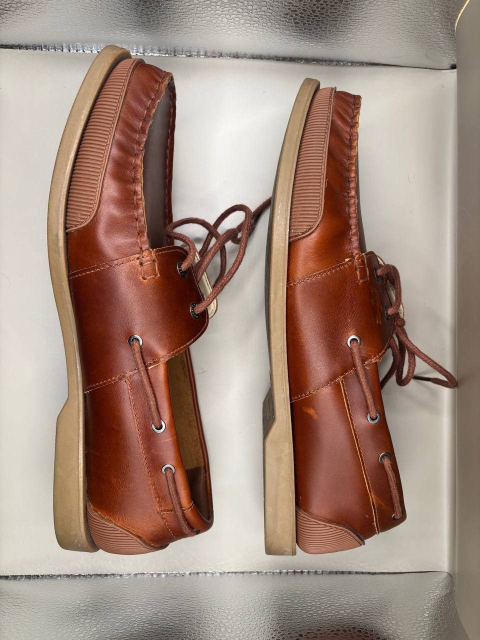 Lacoste Lacoste Nautic 120 2 Brown Leather Boat Shoes US 12 EUR 46 Size US 12 / EU 45 - 2 Thumbnail