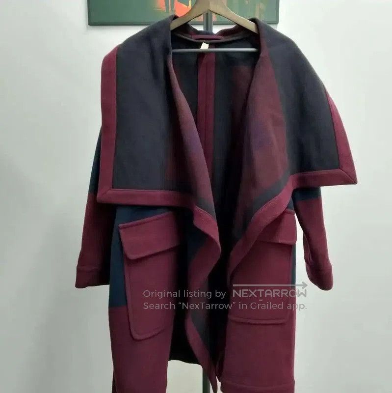 Burberry Burberry Wine Red Wool Long Coat for Women. Size S / US 4 / IT 40 - 1 Thumbnail