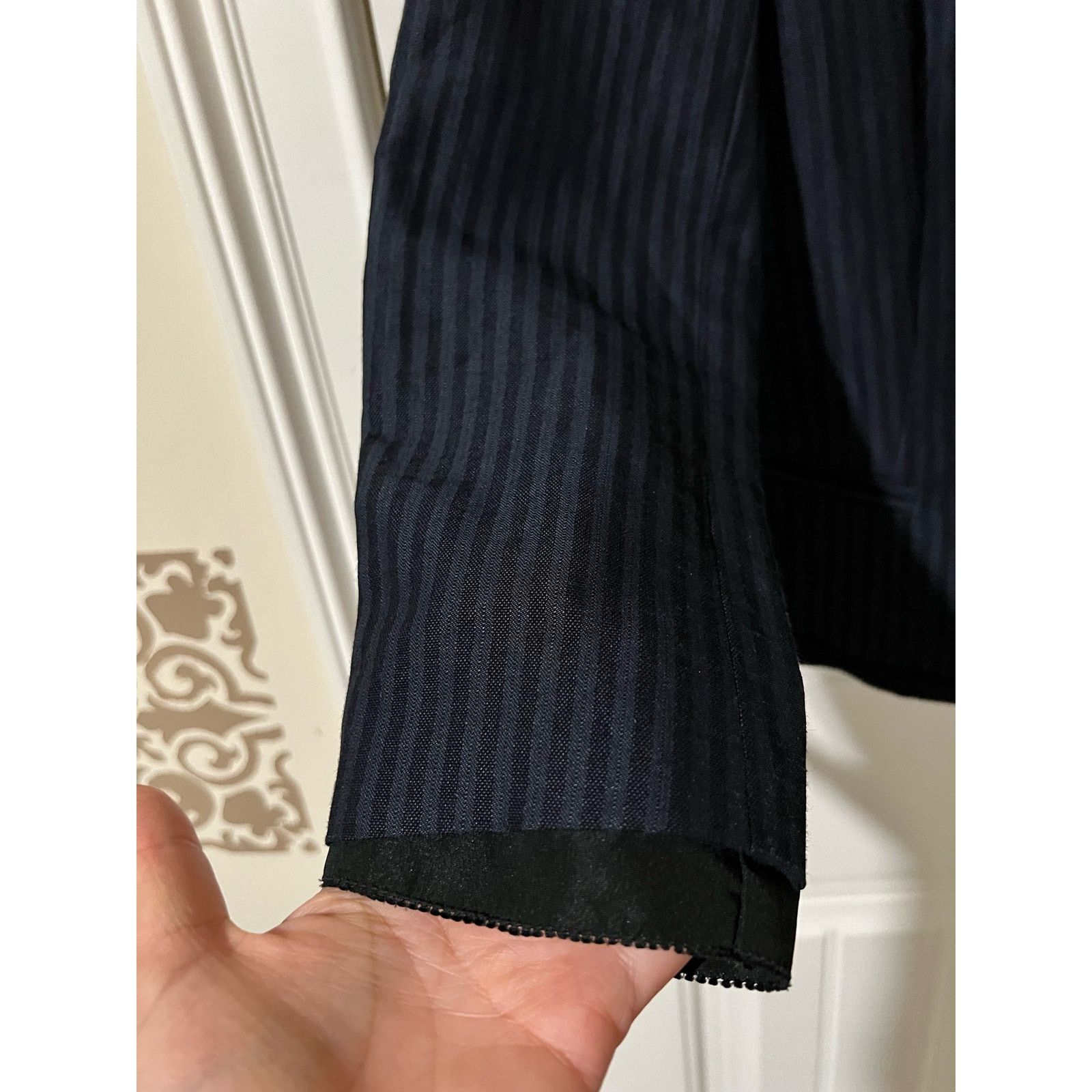 DKNY DKNY Donna Karan New York Striped Trim Short Jacket Blazer Size XS / US 0-2 / IT 36-38 - 3 Thumbnail