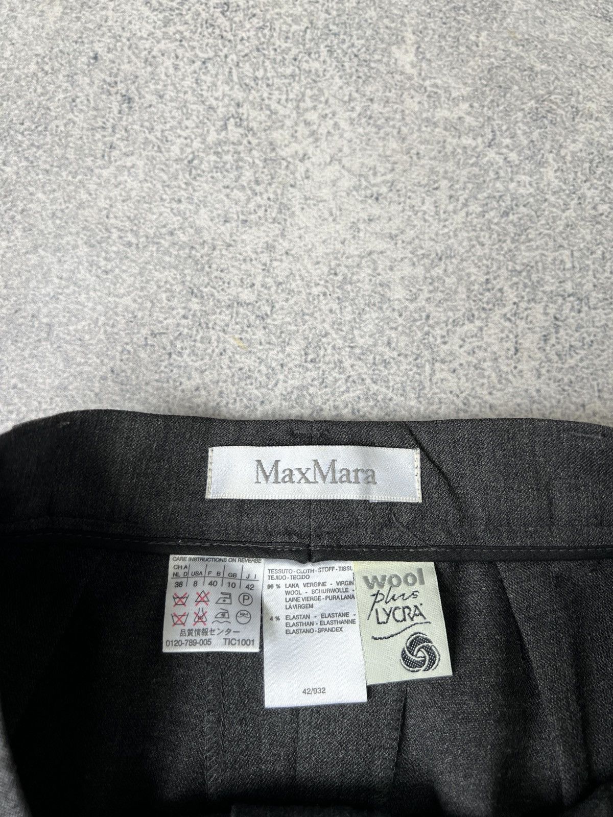 Designer × Max Mara × Vintage Vintage Max Mara Women’s Grey Pants Size 26" / US 2 / IT 38 - 8 Thumbnail
