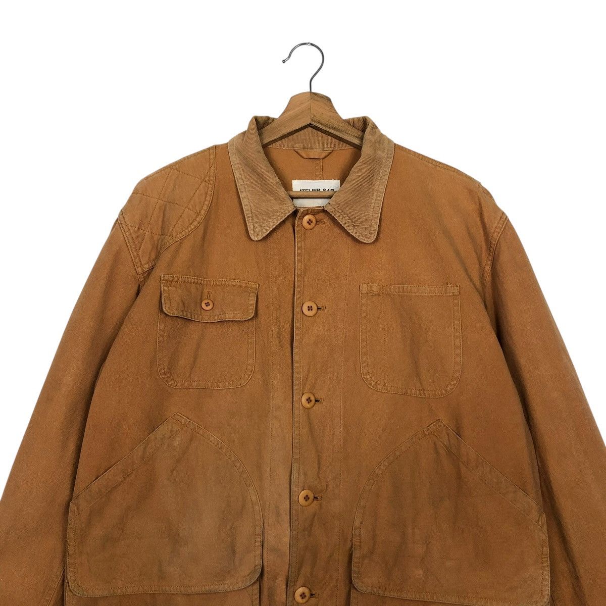 Japanese Brand 🔥RICH BROWN VINTAGE CHORE WORK JACKET ATLIERSAB ISSEY MIYAKE Size US M / EU 48-50 / 2 - 5 Thumbnail